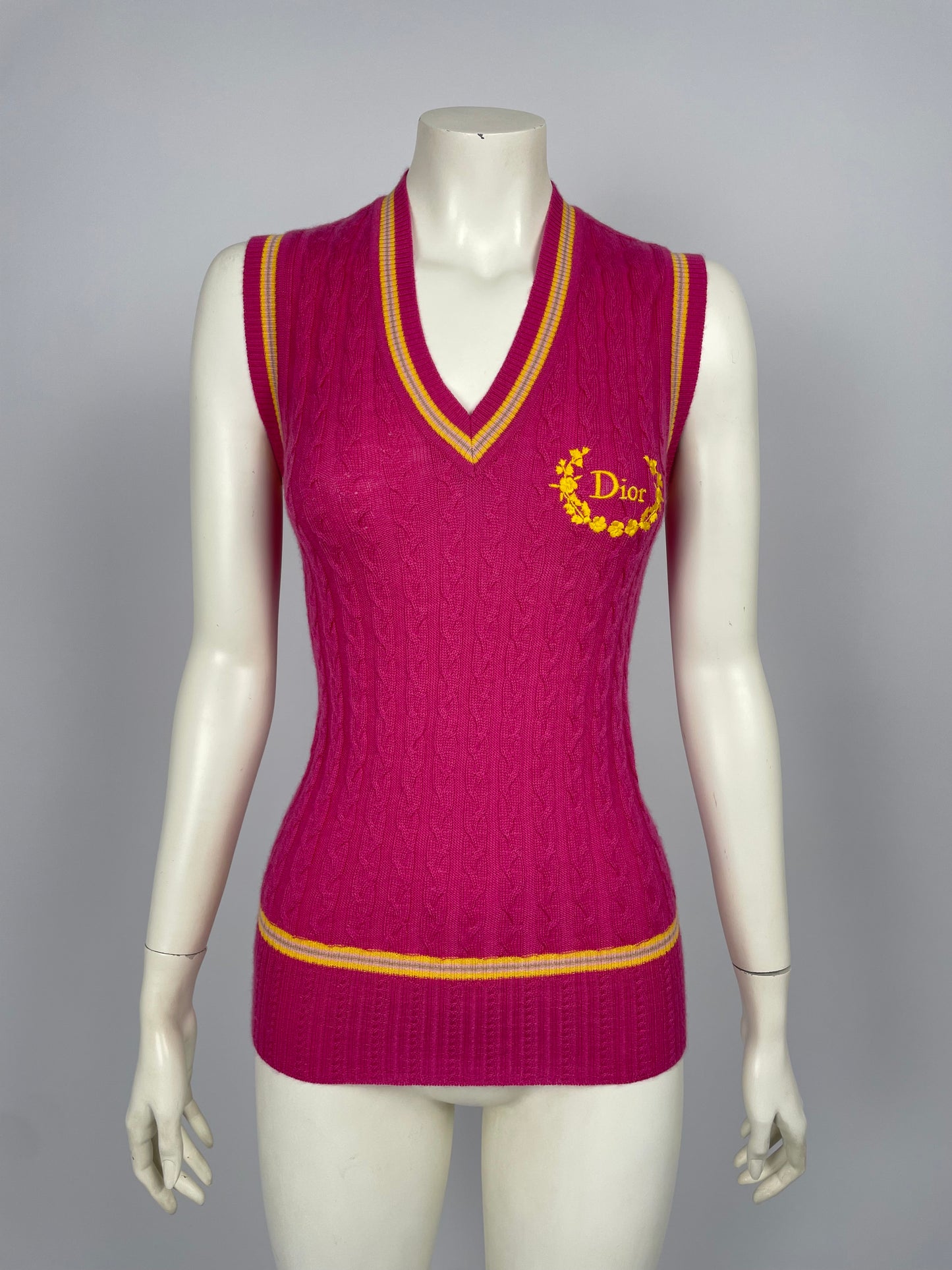 Dior by John Galliano F/W 2004 V neck knit vest.