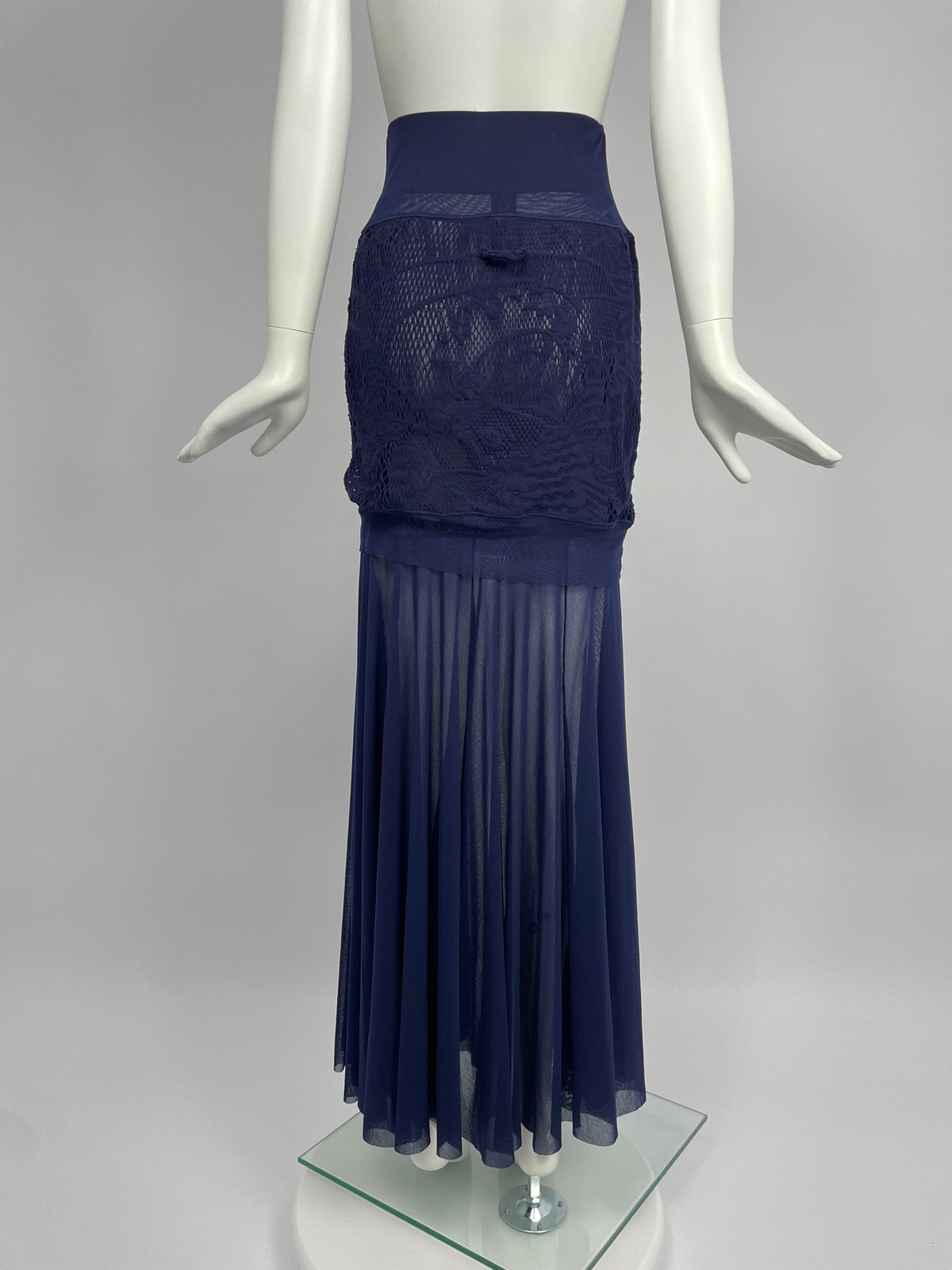 Jean Paul Gaultier S/S 2008 laser cut maxi skirt