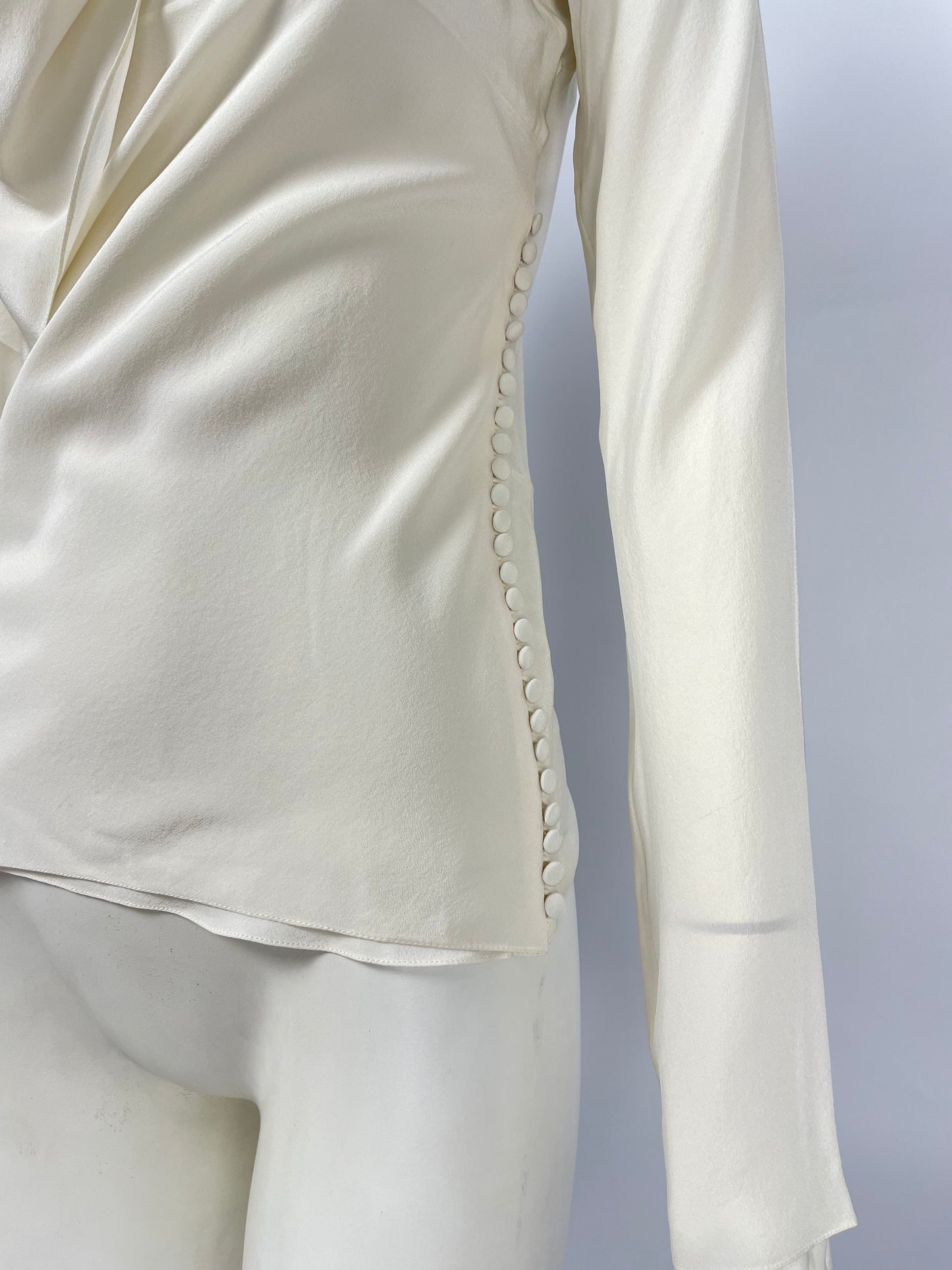 Dior by John Galliano S/S 2006 silk ruffle blouse