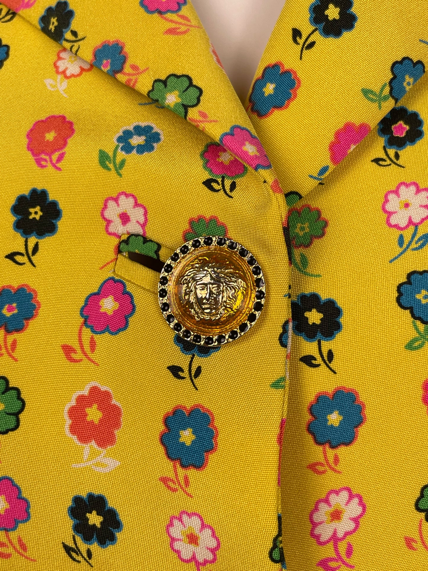 Gianni Versace S/S 1993 Flower Print Cropped blazer