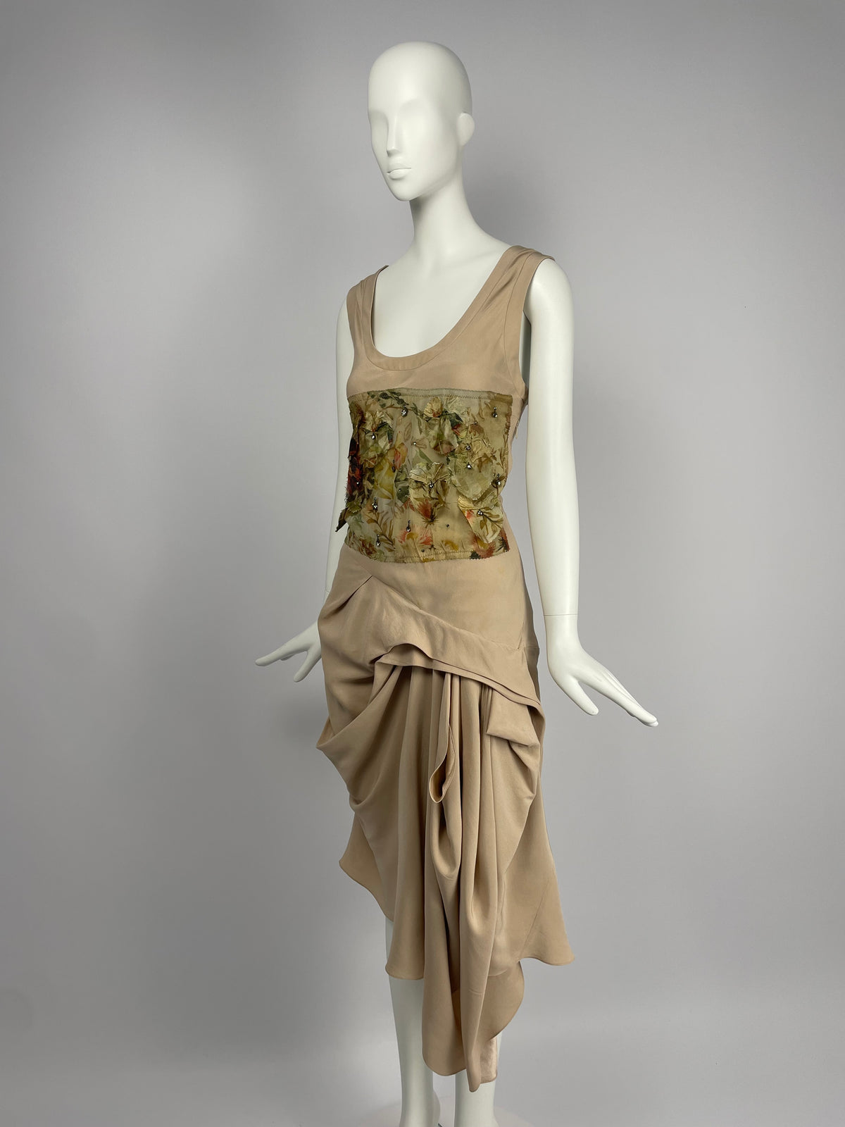 Dior by John Galliano S/S 2007 Pleated maxi dress
