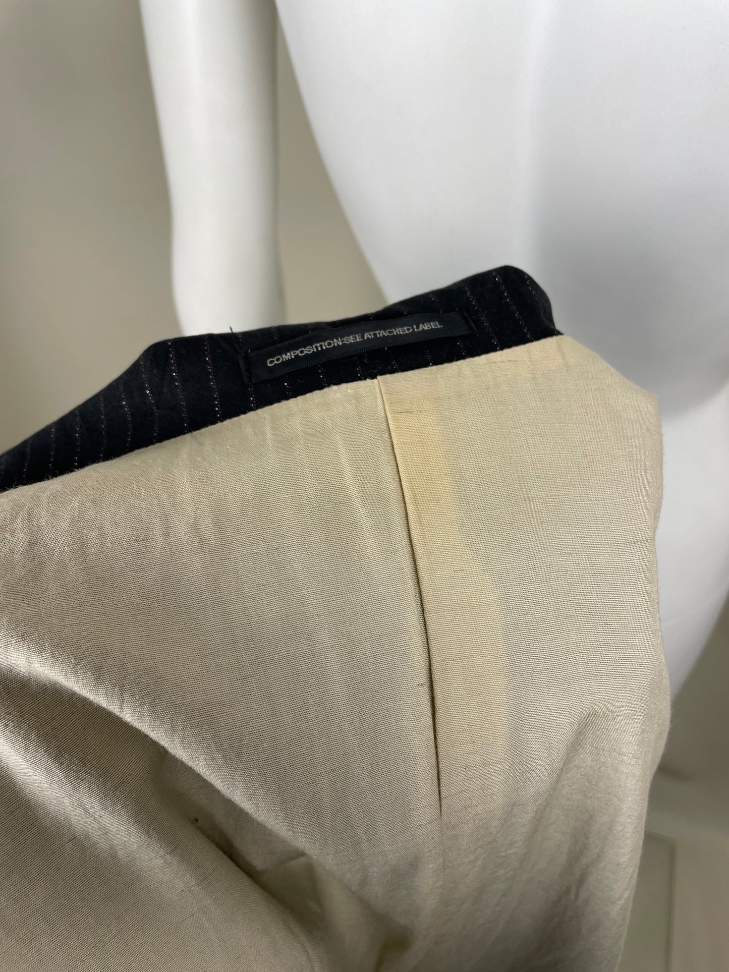 Yohji Yamamoto Pinstripe Long Blazer (M)