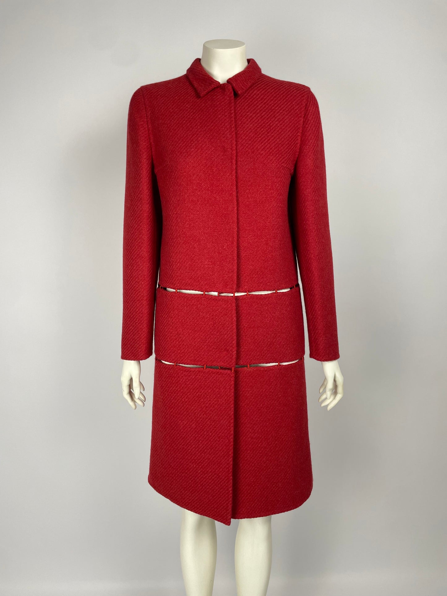Prada F/W 1998 Chain Stitch Wool Coat