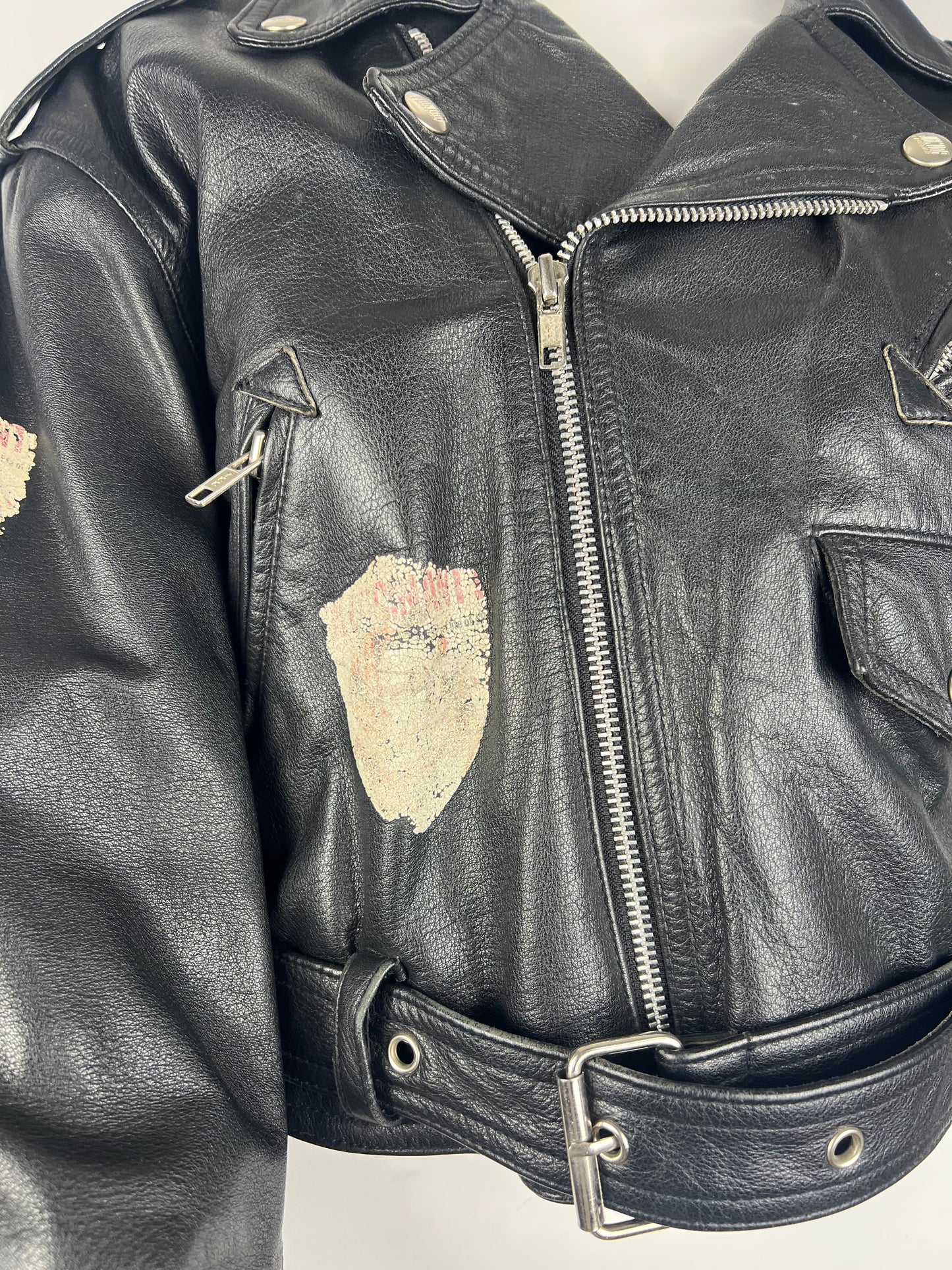 Junior Gaultier biker Leather Jacket (M)