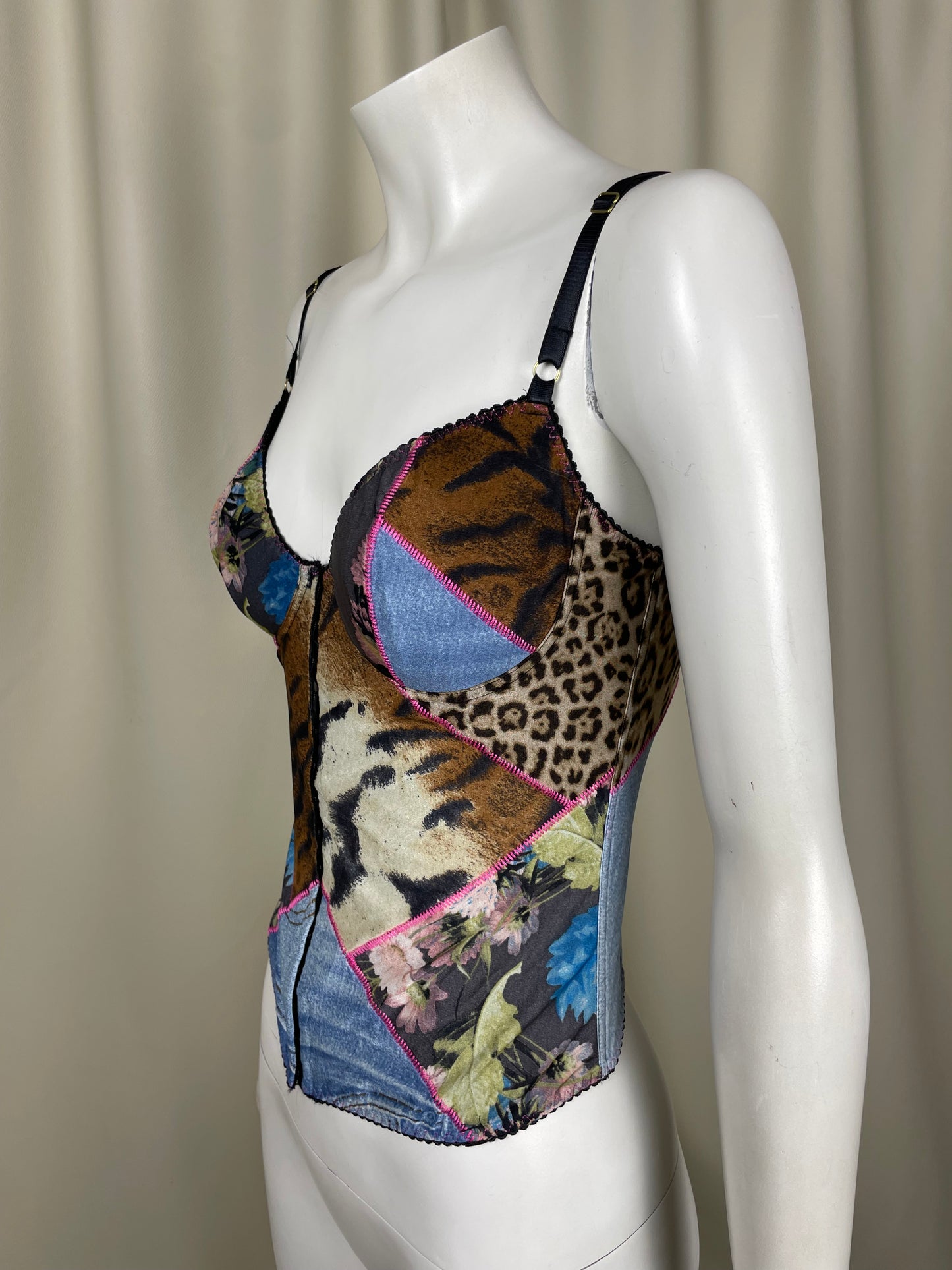 Roberto Cavalli 2000’s PatchWork Bustier (M)