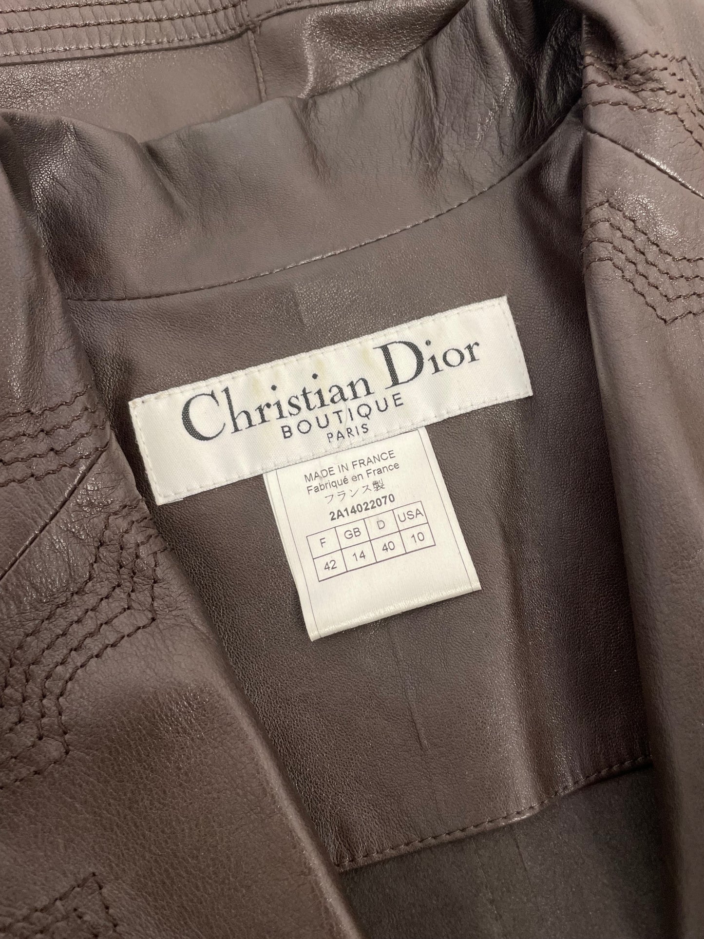Dior by John Galliano F/W 2002 leather jacket.