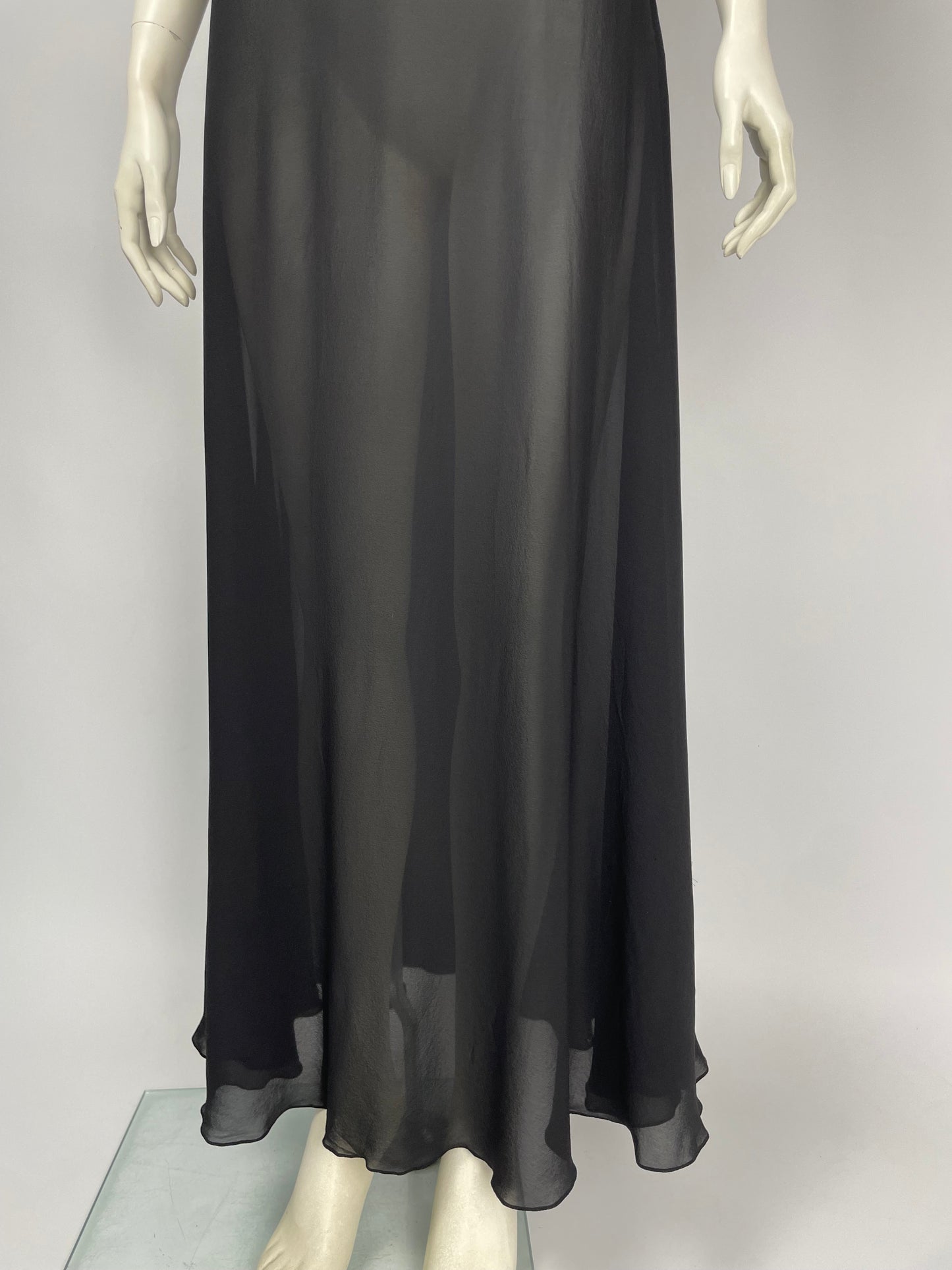 Christian Dior silk maxi slip dress.