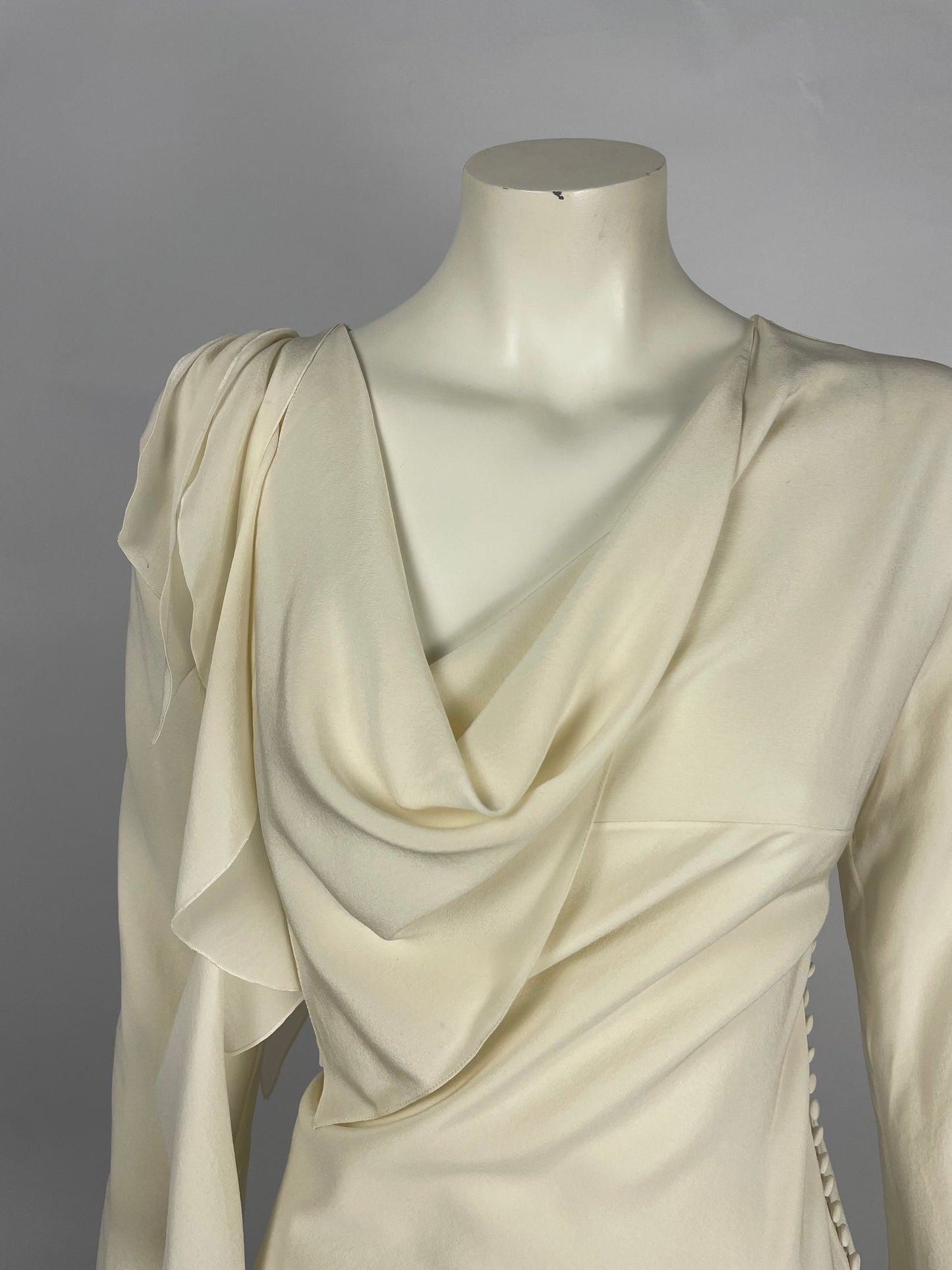 Dior by John Galliano S/S 2006 silk ruffle blouse