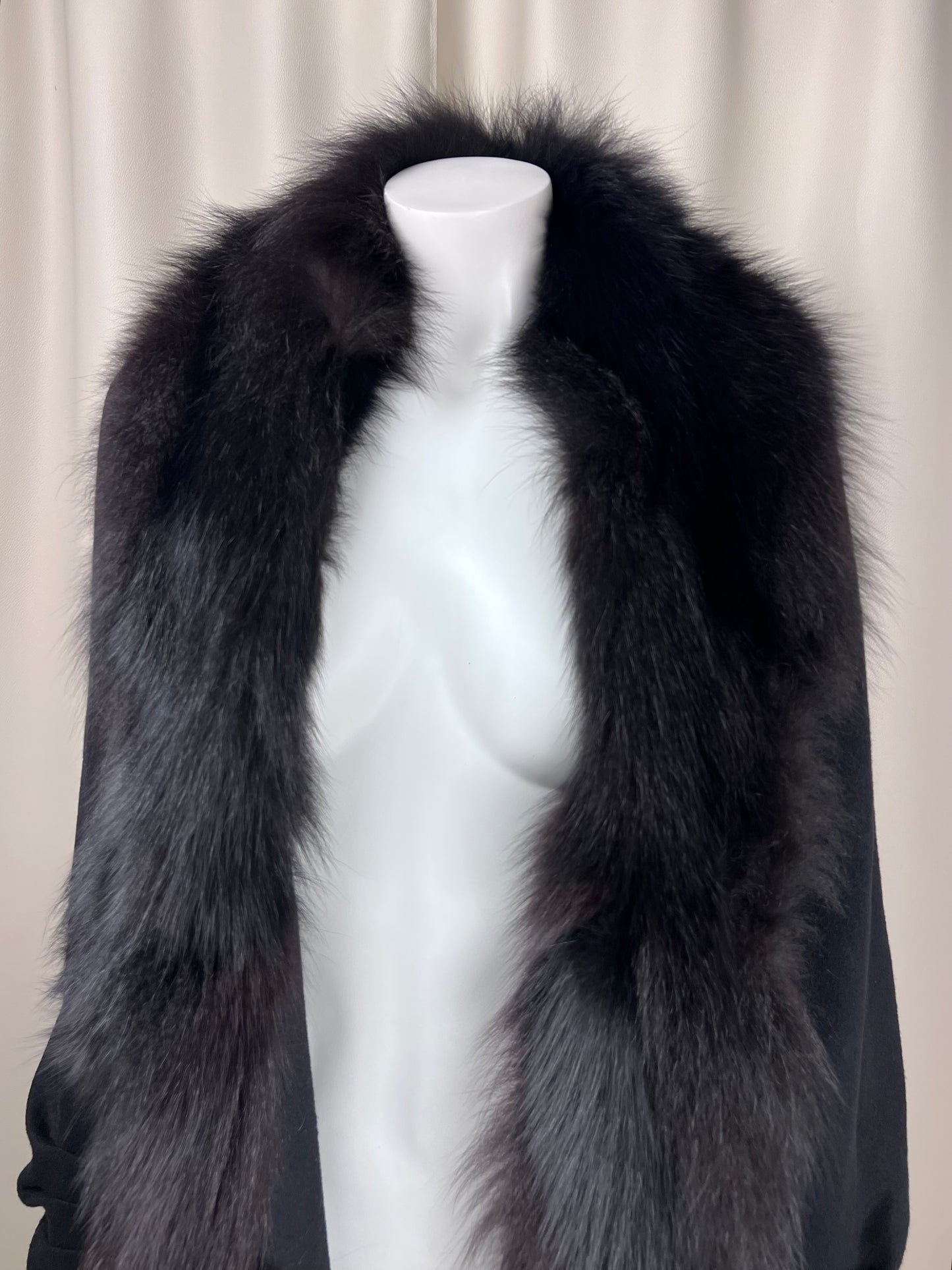 Plein Sud F/W 2004 Fox Fur Cashmere Coat (M)