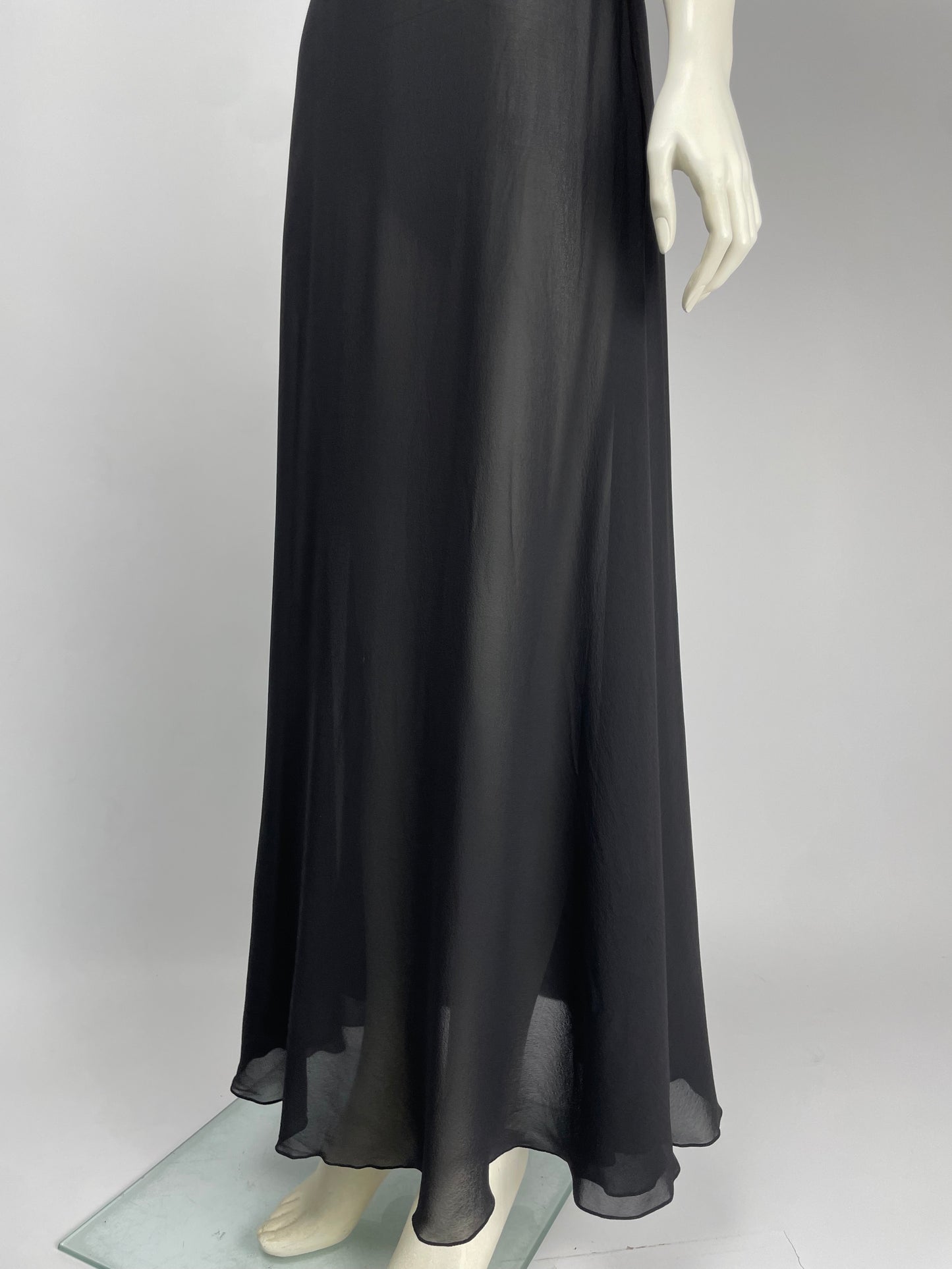 Christian Dior silk maxi slip dress.