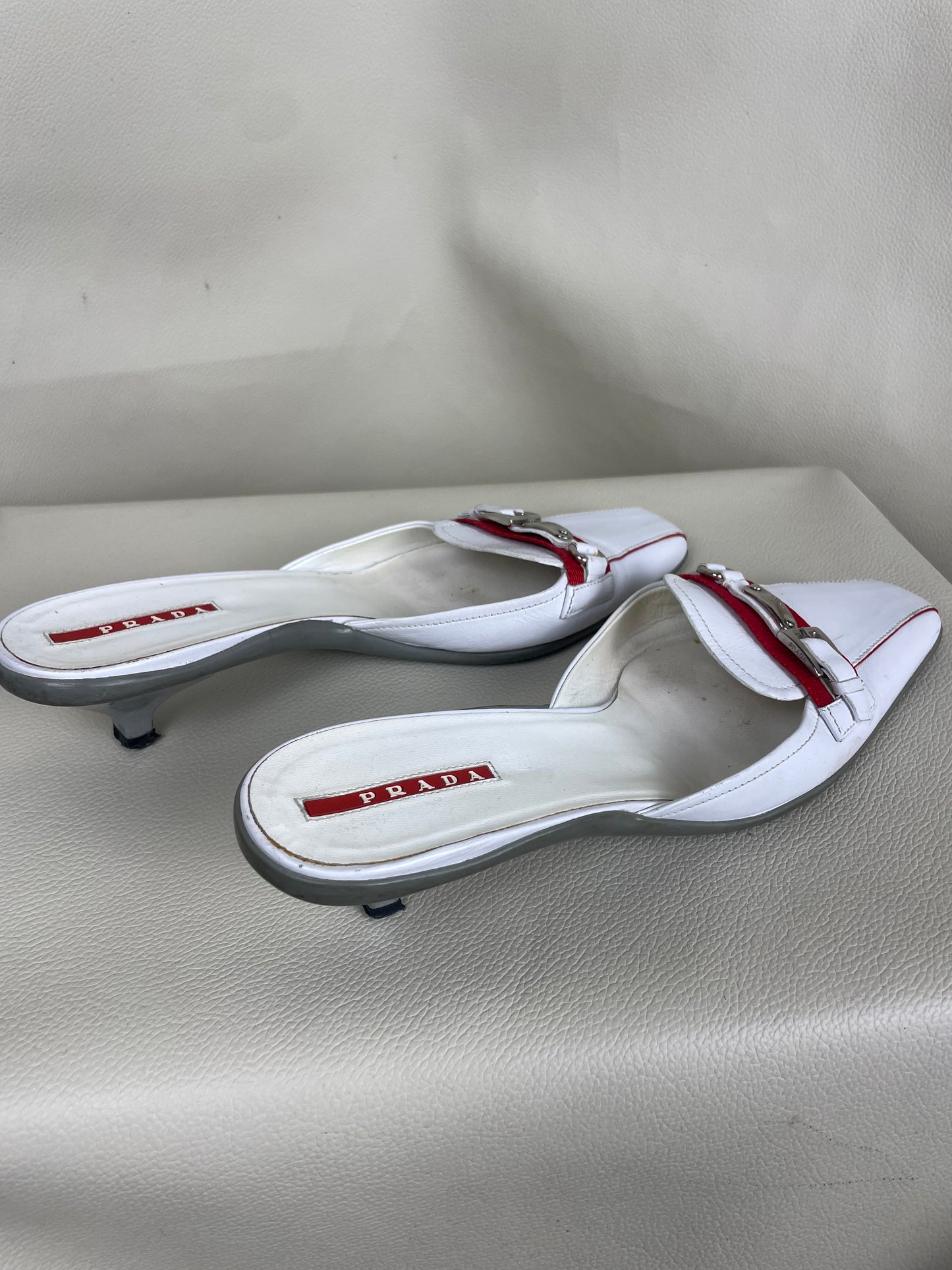 Prada 2000’s Kitten Heel Sandals (37)