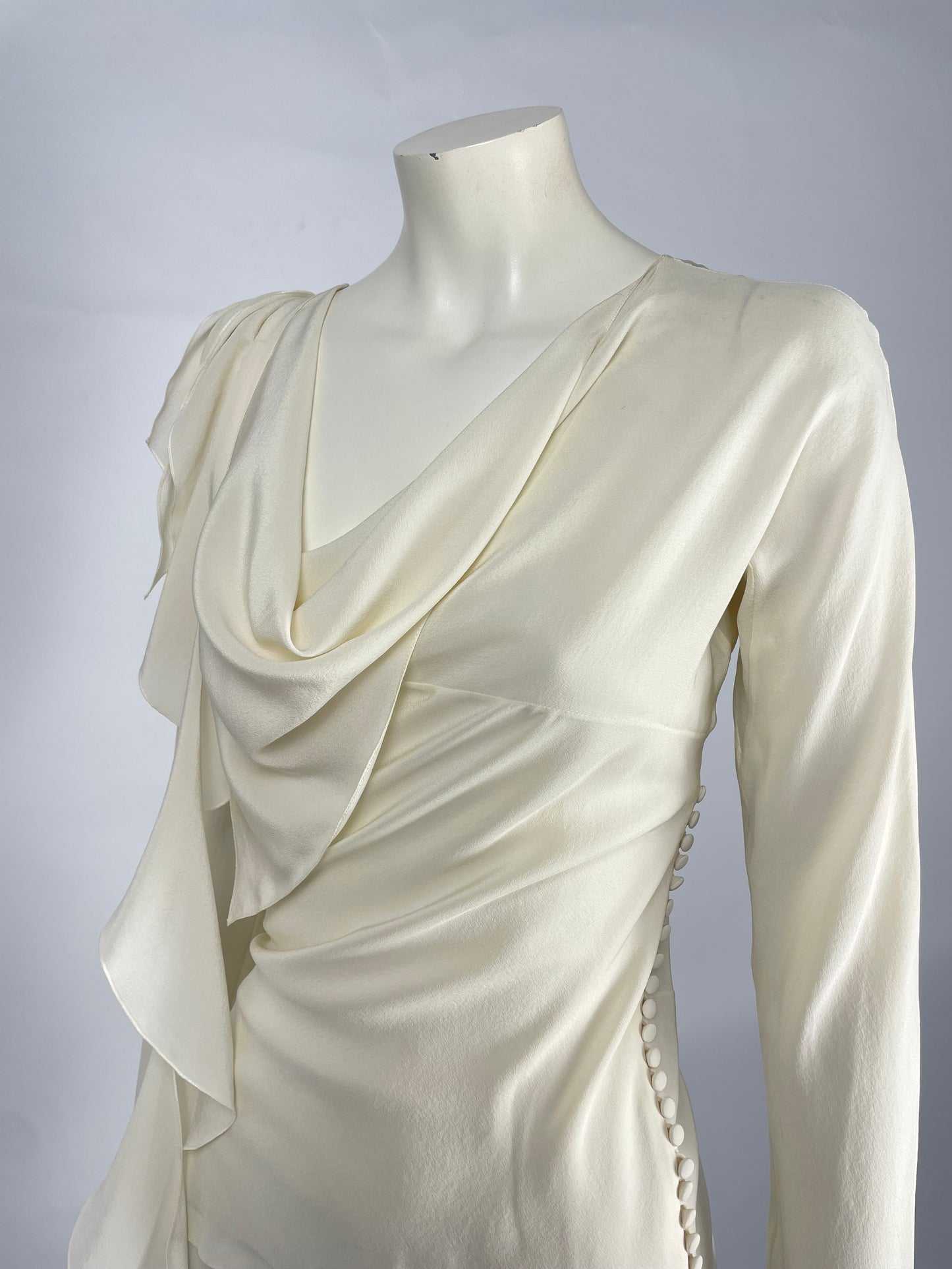 Dior by John Galliano S/S 2006 silk ruffle blouse
