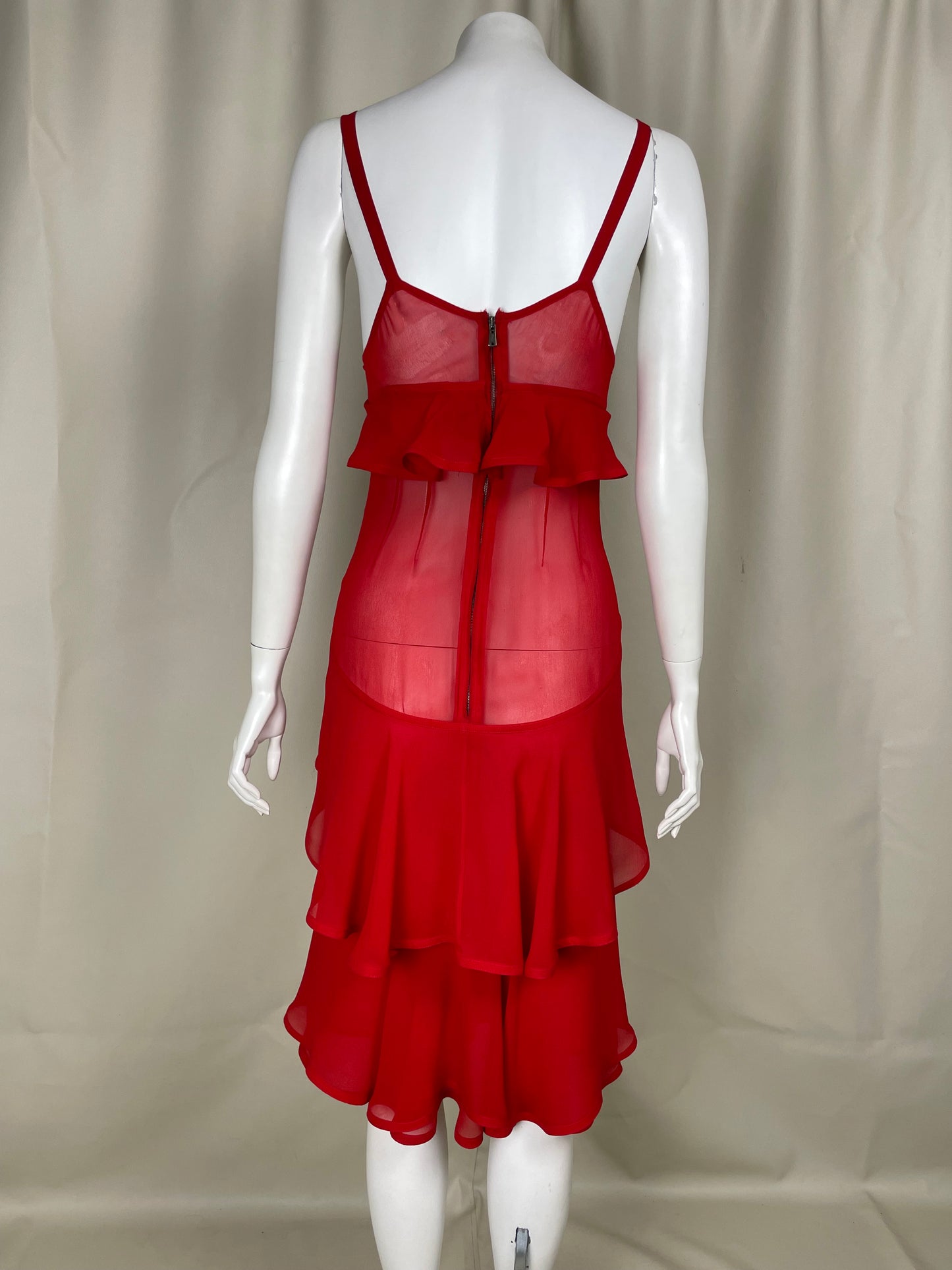 Saint Laurent by Tom Ford F/W 2003 Ruffle Maxi Dress (XS)