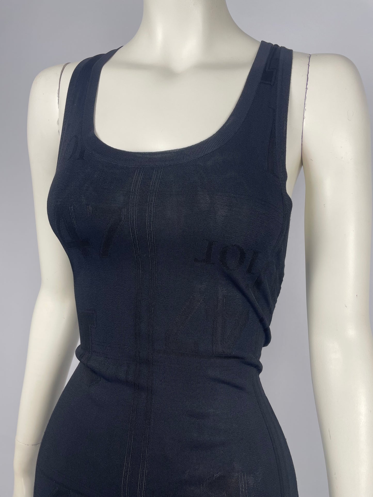 Dior by John Galliano S/S 2004 printed heavy knit dress.