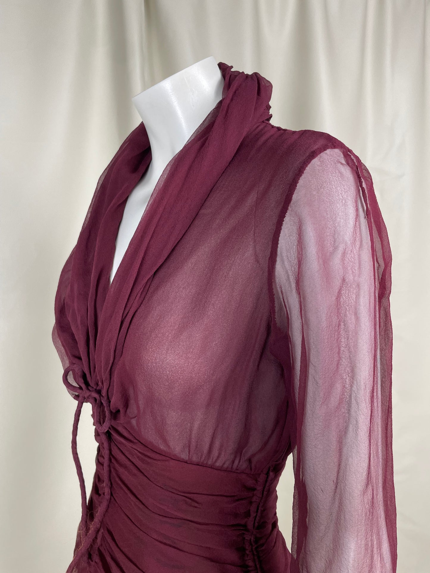 Chloe 1990’s Silk Pleats Blouse (S)
