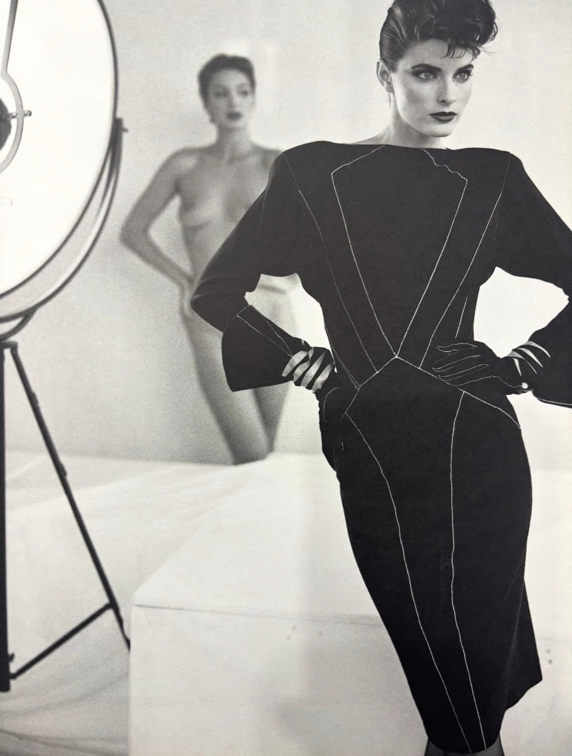 Alaia F/W 1983 asymmetrical zipper dress