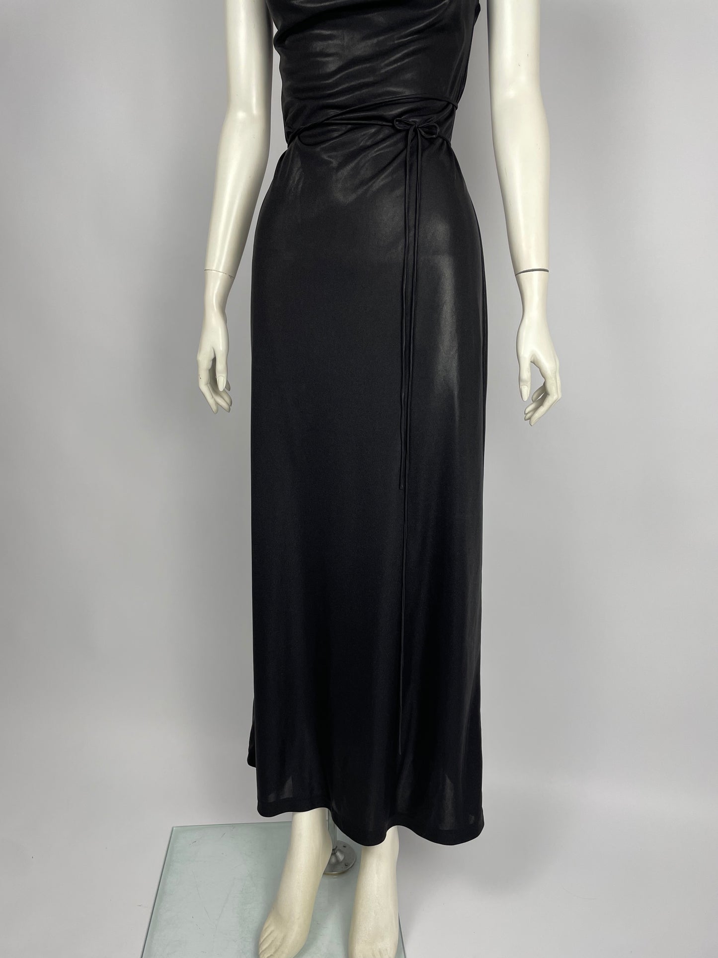 Plein Sud 1990’s Glittery bondage maxi dress