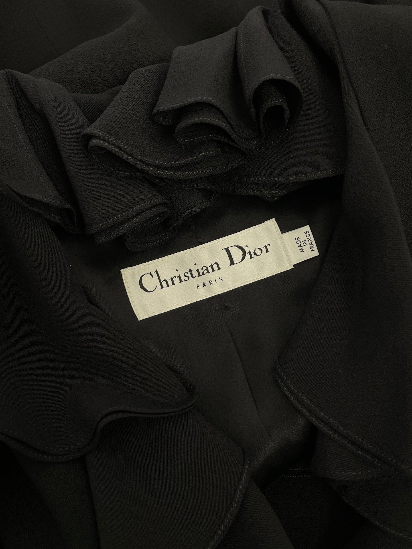 Dior by John Galliano S/S 2008 ruffle neckline bar jacket