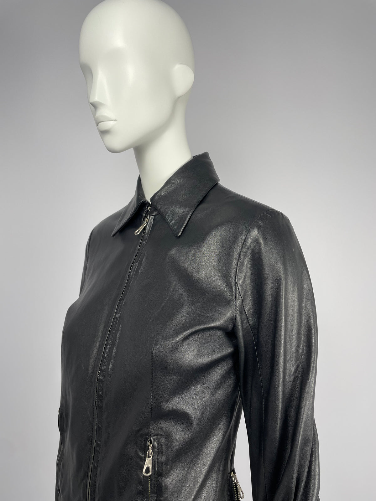 Plein sud 2000's Leather Moto Jacket