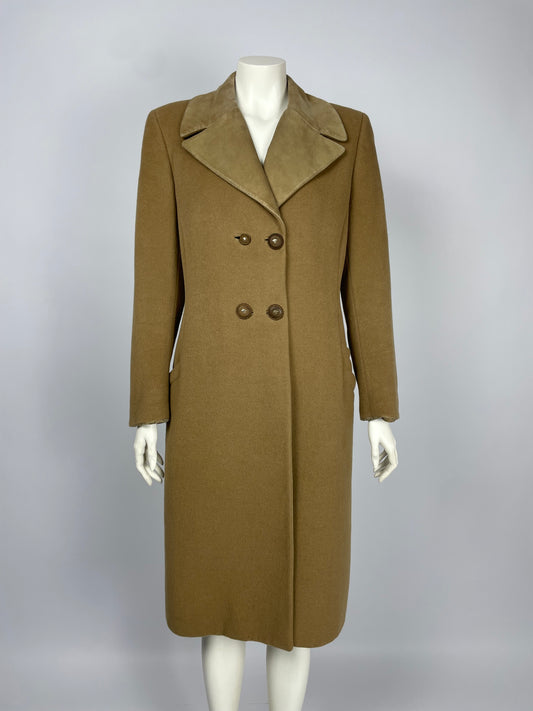 Gianni Versace Couture 1990’s Suede and Wool Coat (S)