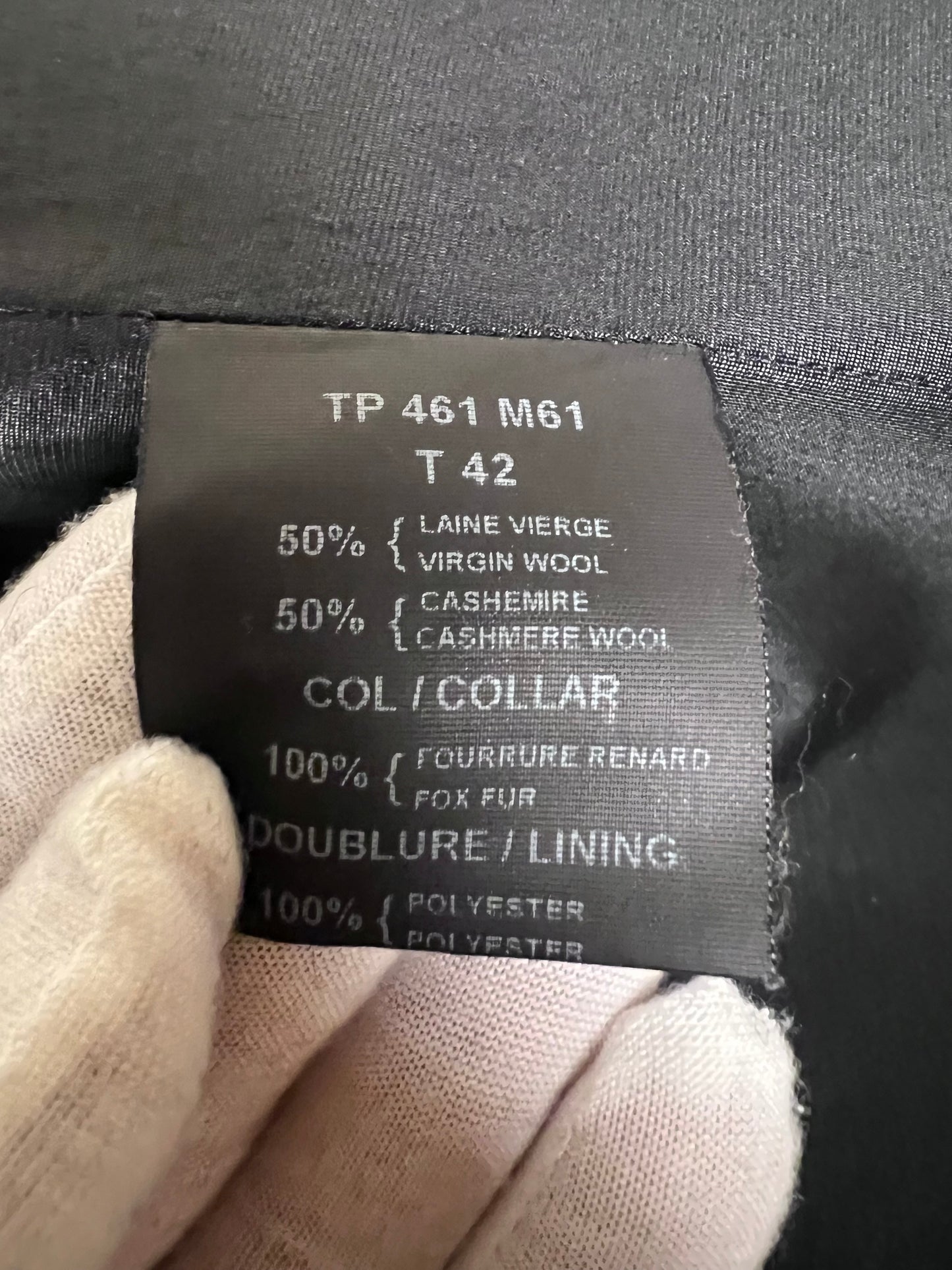 Plein Sud F/W 2004 Fox Fur Cashmere Coat (M)