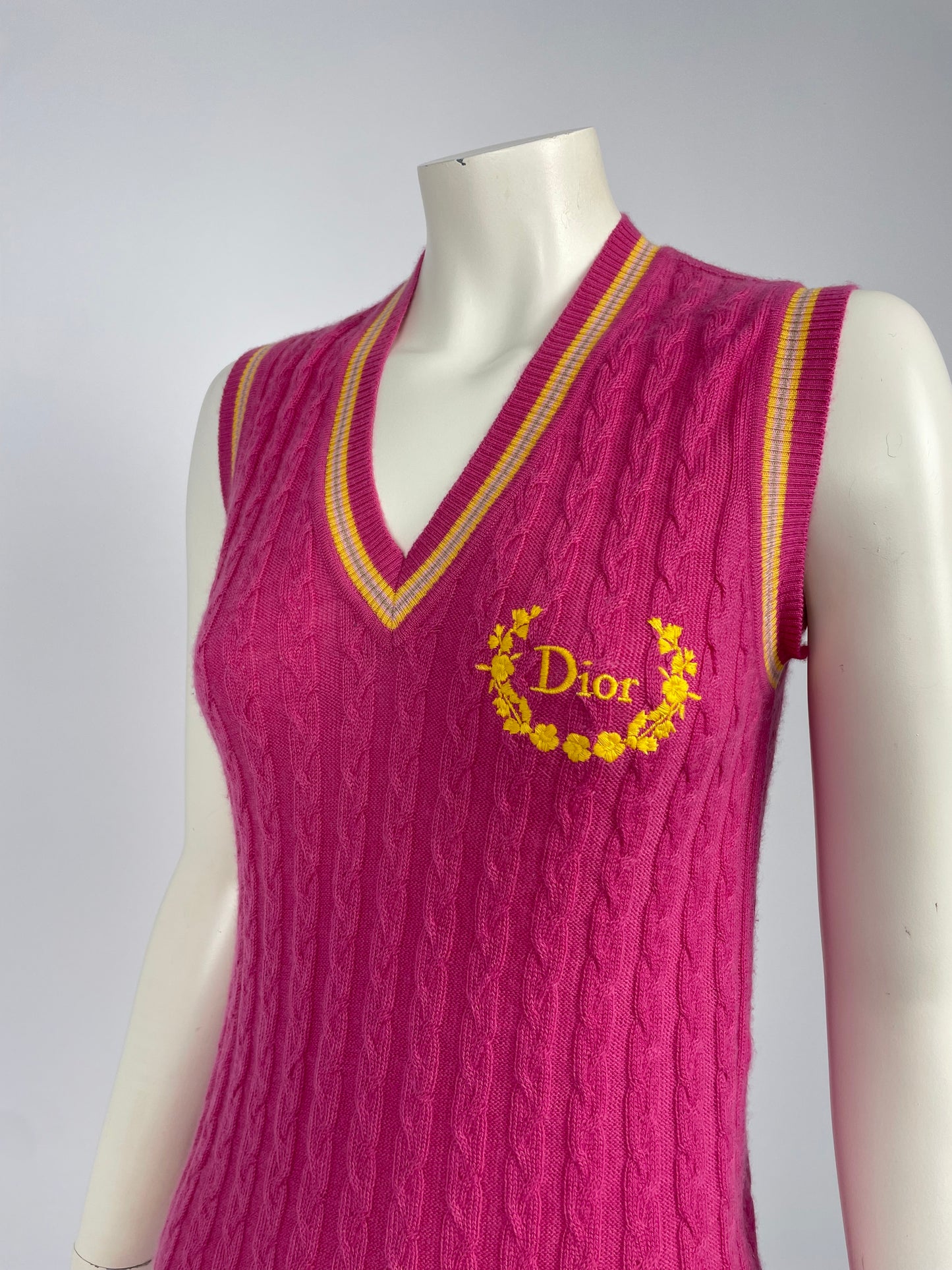 Dior by John Galliano F/W 2004 V neck knit vest.