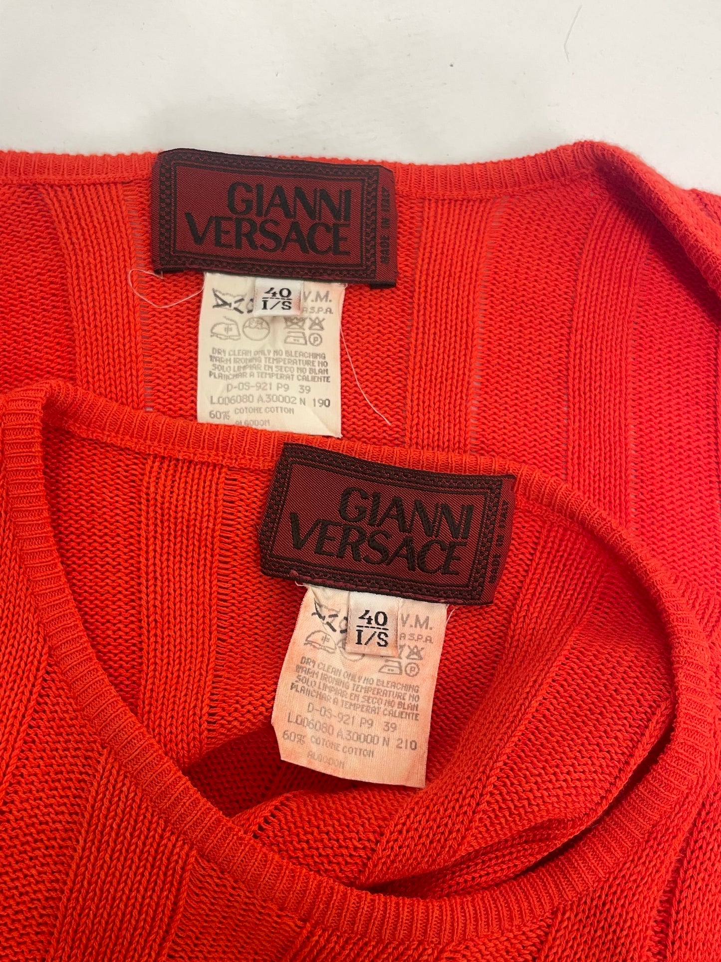 Gianni Versace 2000’s red twin set