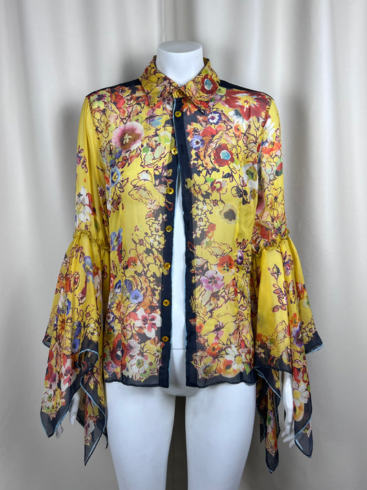 Jean Paul Gaultier 1990’s silk florar foulard shirt (M)
