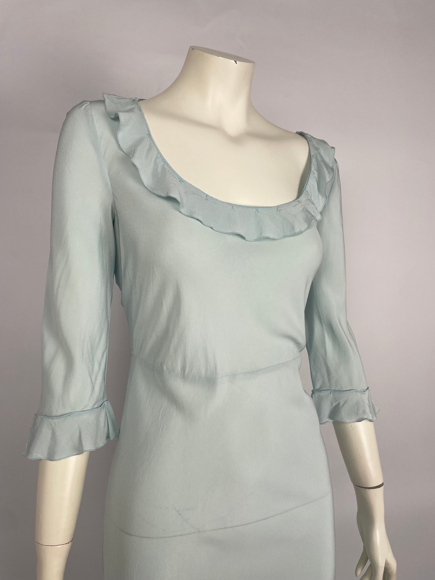 Prada 1990’s bias cut flared maxi dress
