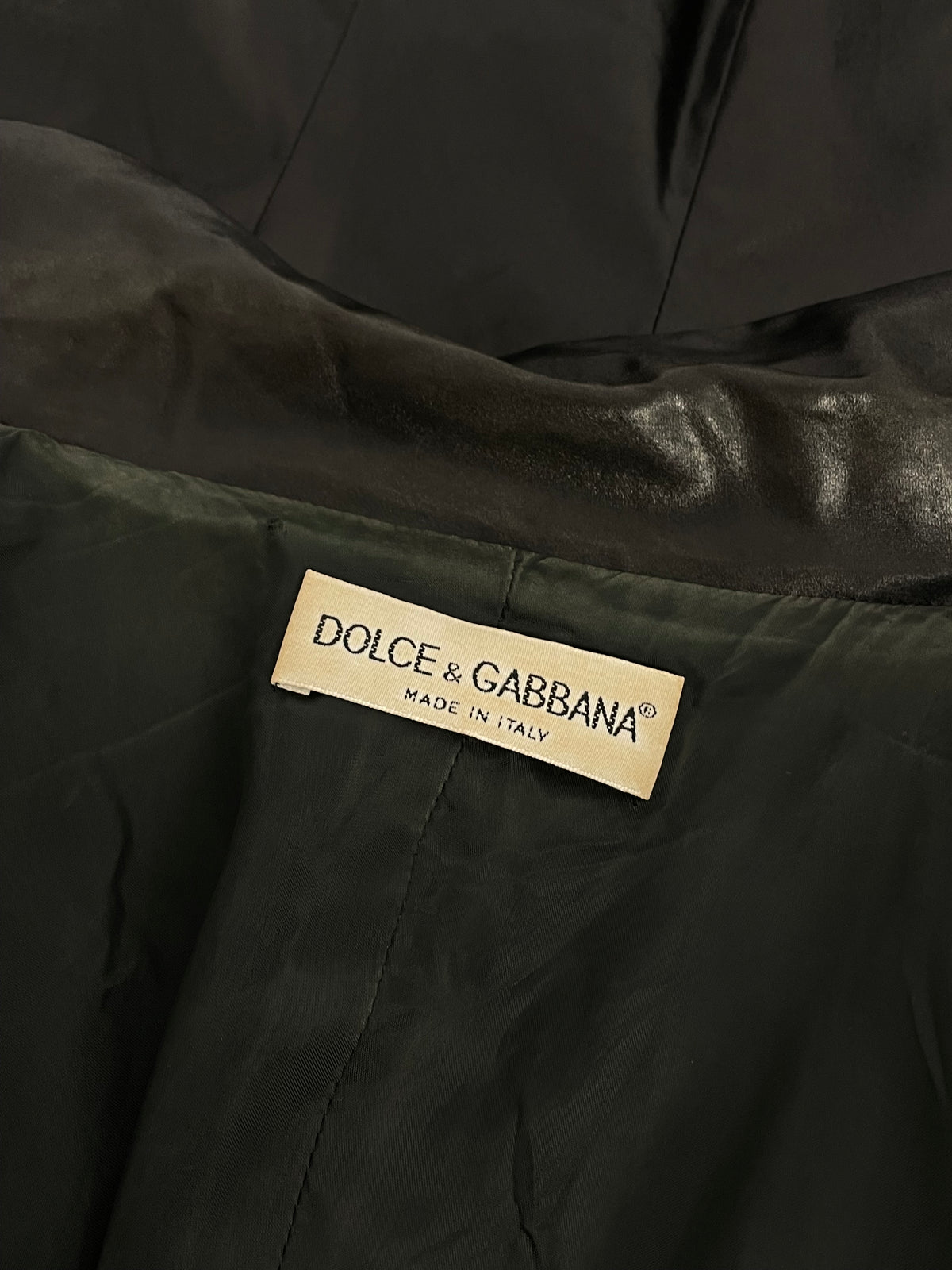 Dolce & Gabbana S/S 1999 patent leather shirt
