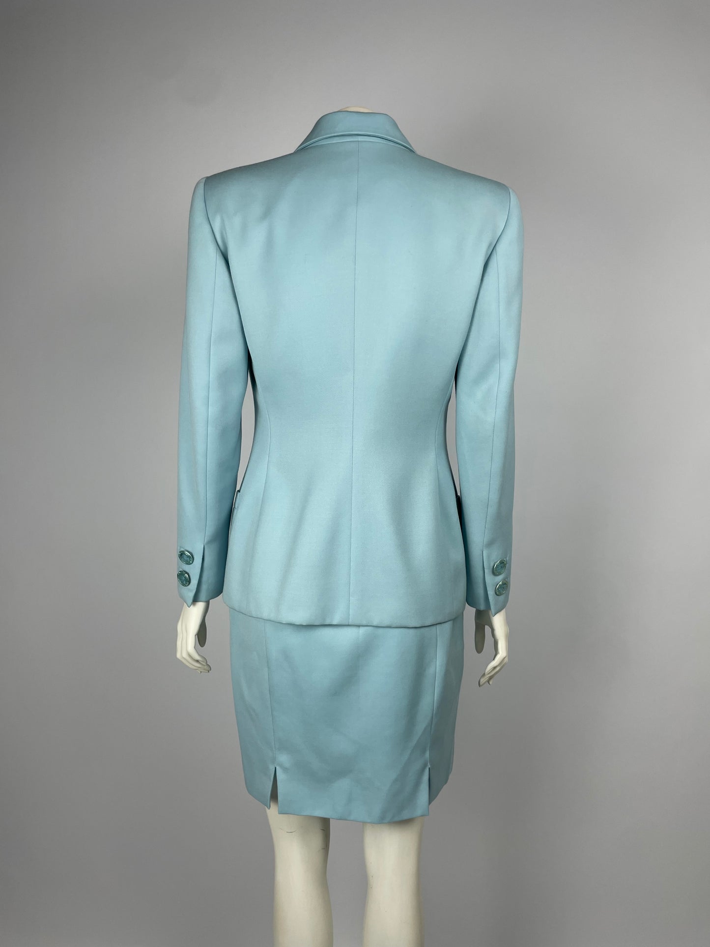 Gianni Versace Couture F/W 1995 Pastel Blue Suit