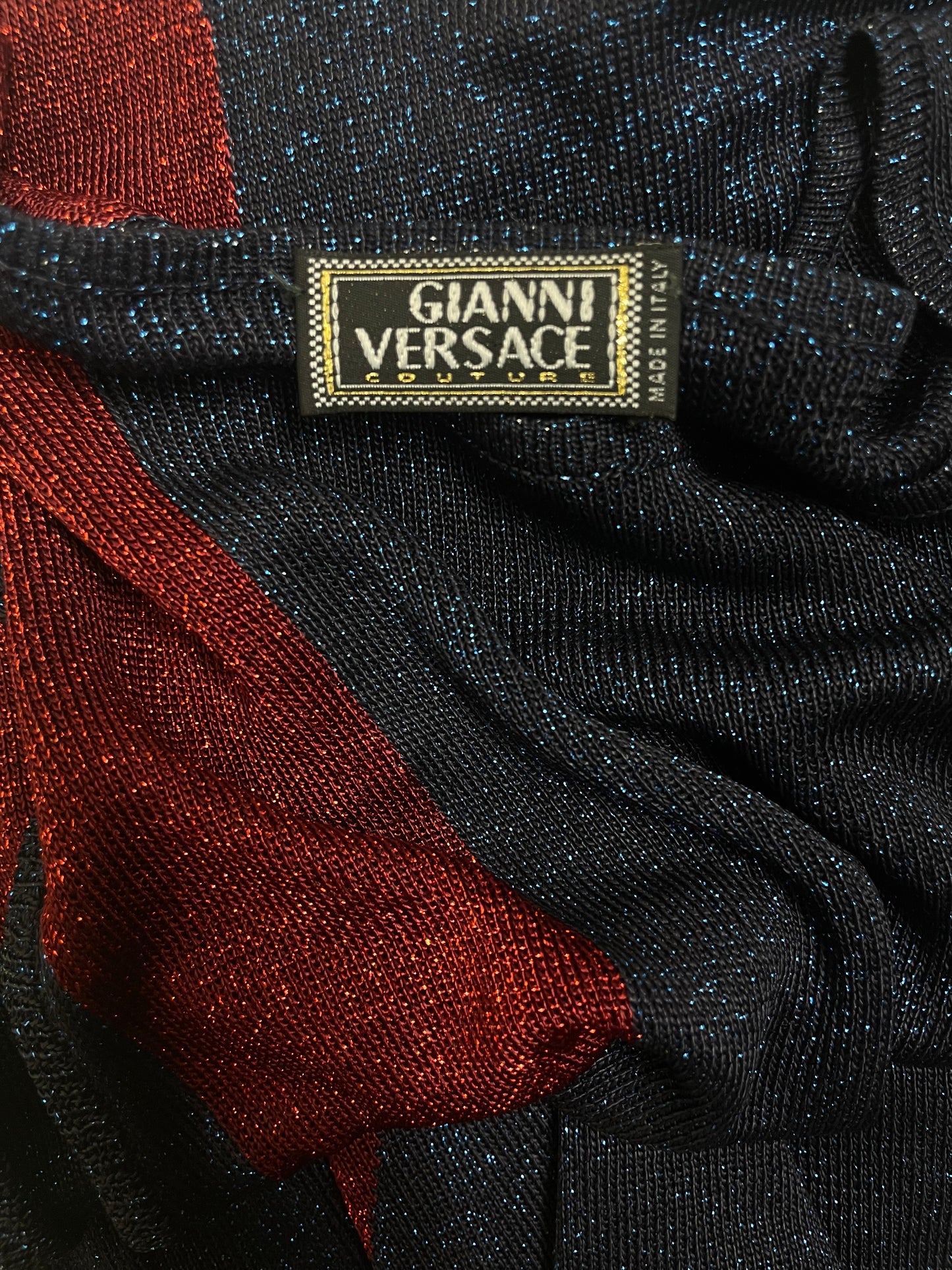 Gianni Versace Couture F/W 1997 Glitter Lurex Dress (M)