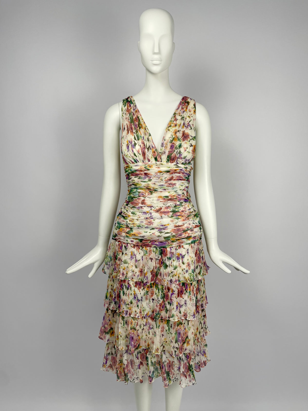 Georges Rech 2000’s gathered silk summer set