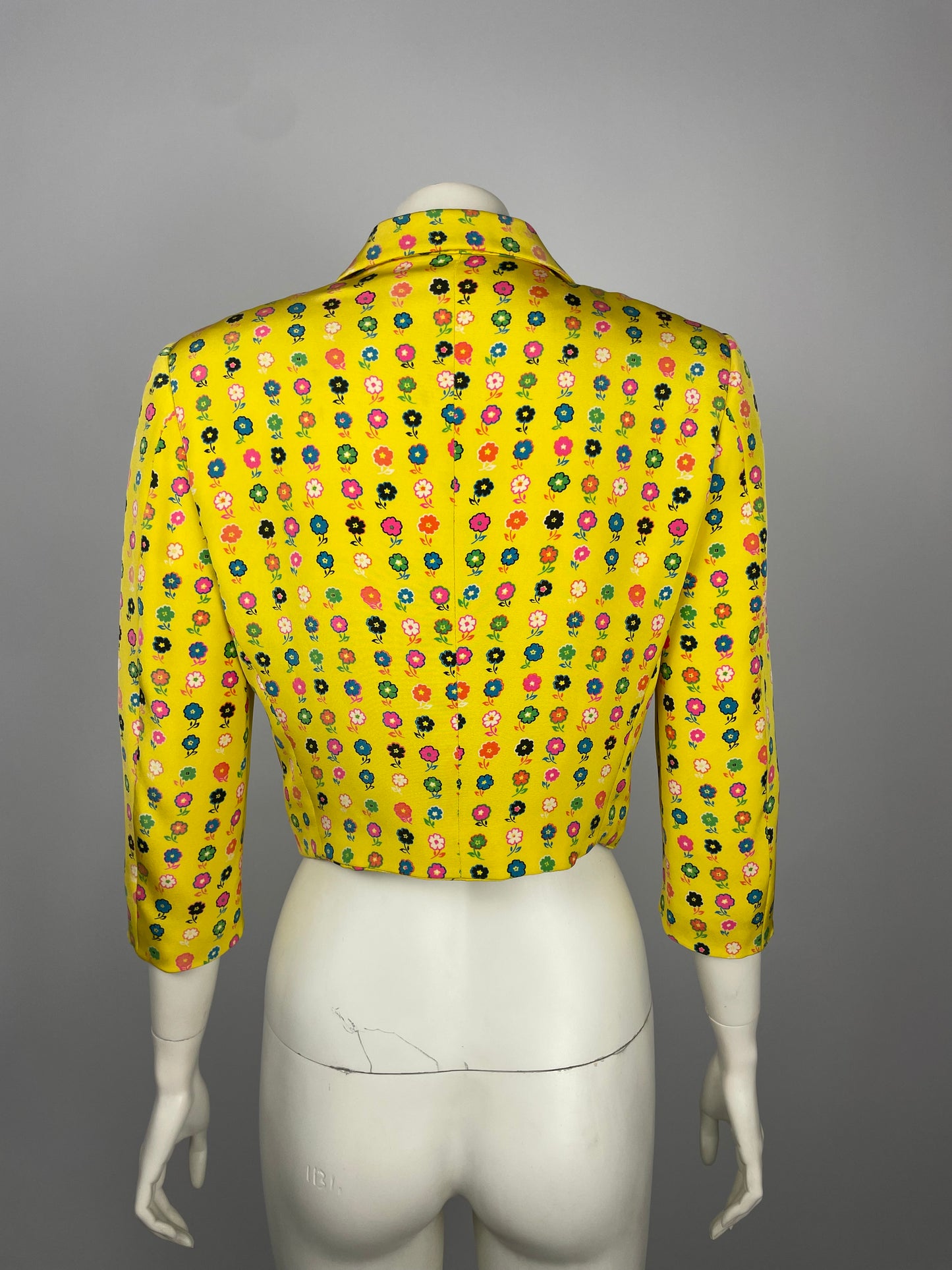 Gianni Versace S/S 1993 Flower Print Cropped blazer