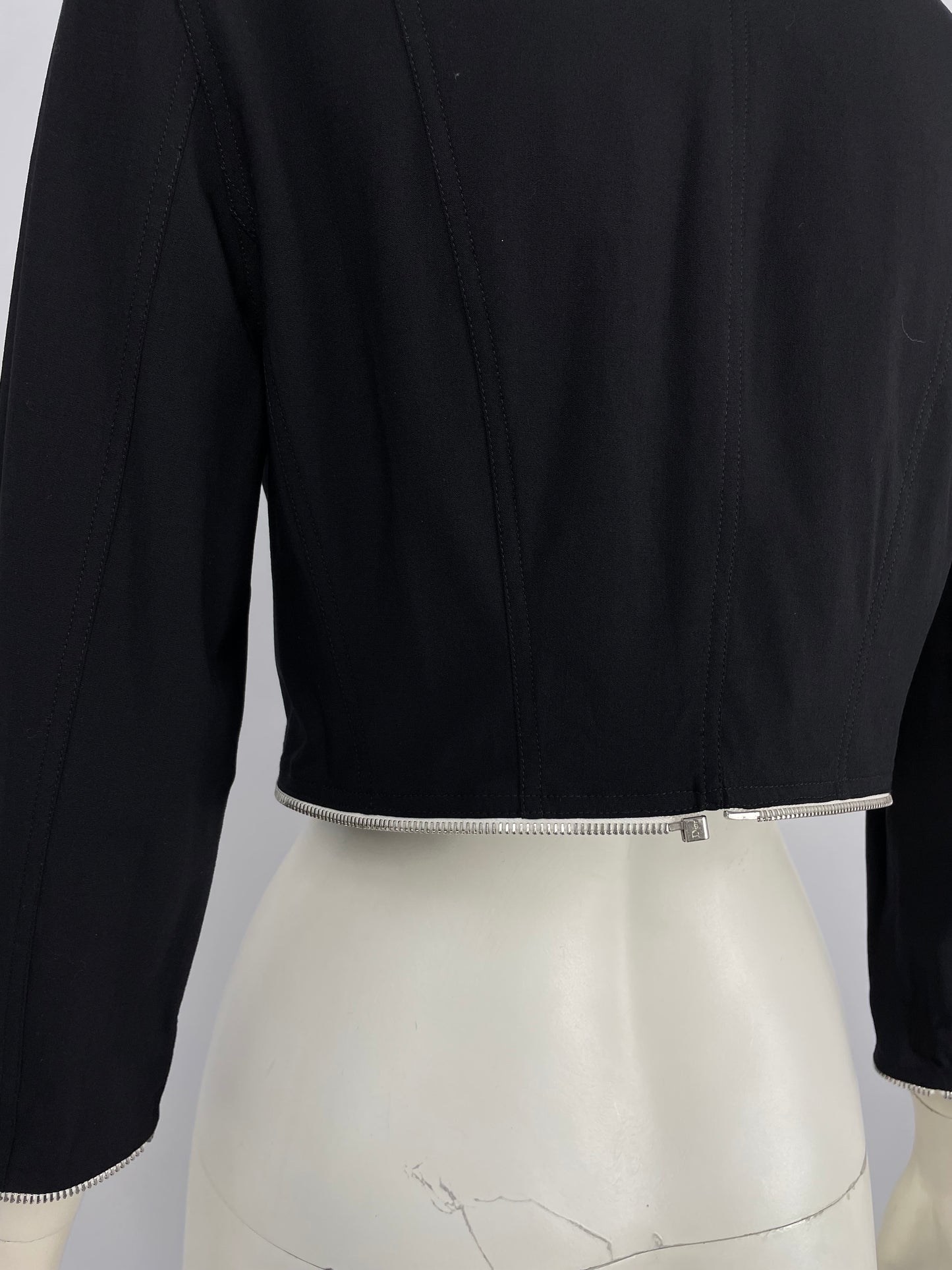 Dior by John Galliano S/S 2001 cropped zipper jacket.