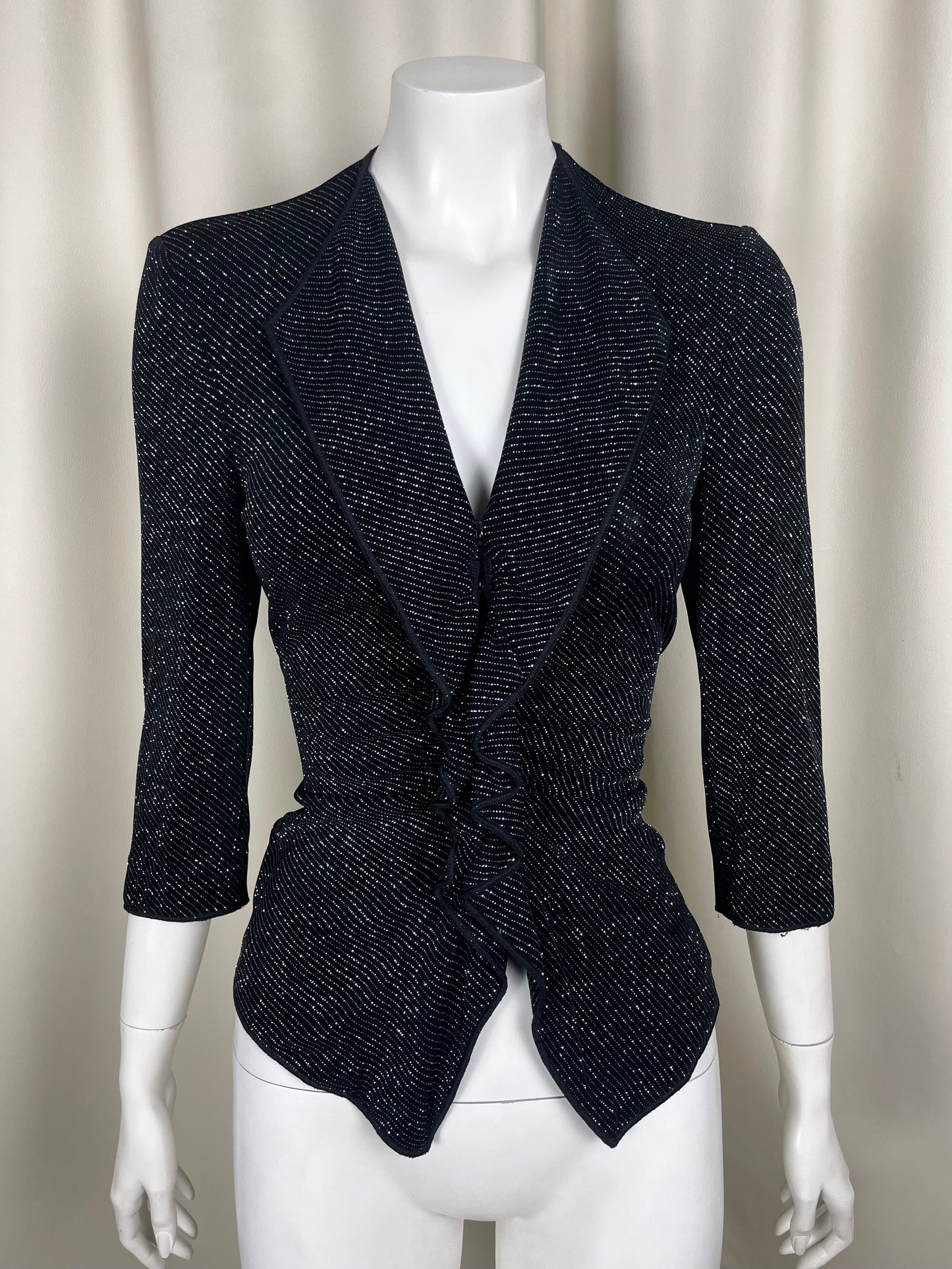 Armani Glittery Pinstripe Blouse (M)