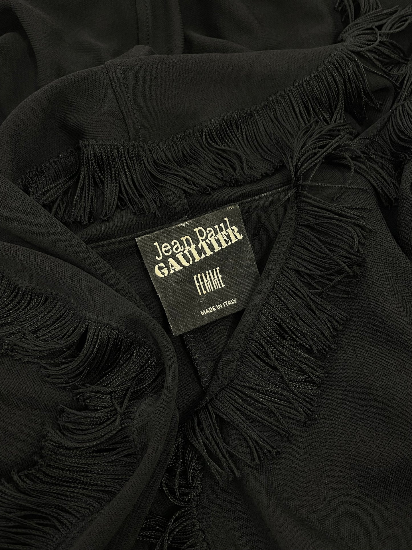 Jean Paul Gaultier 2000’s fringes belt maxi dress.