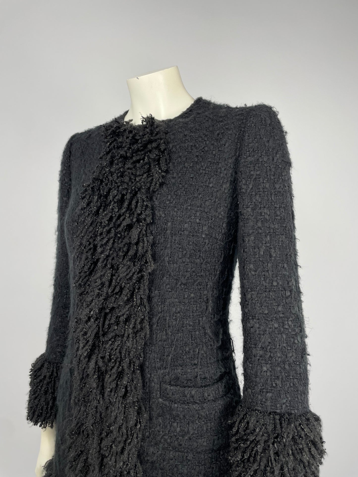 Dolce & Gabbana 2000’s Fur & tweed coat.