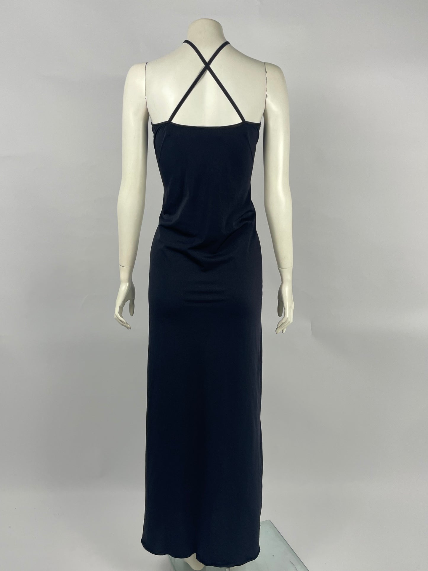 Blumarine 2000’s wide neckline gown