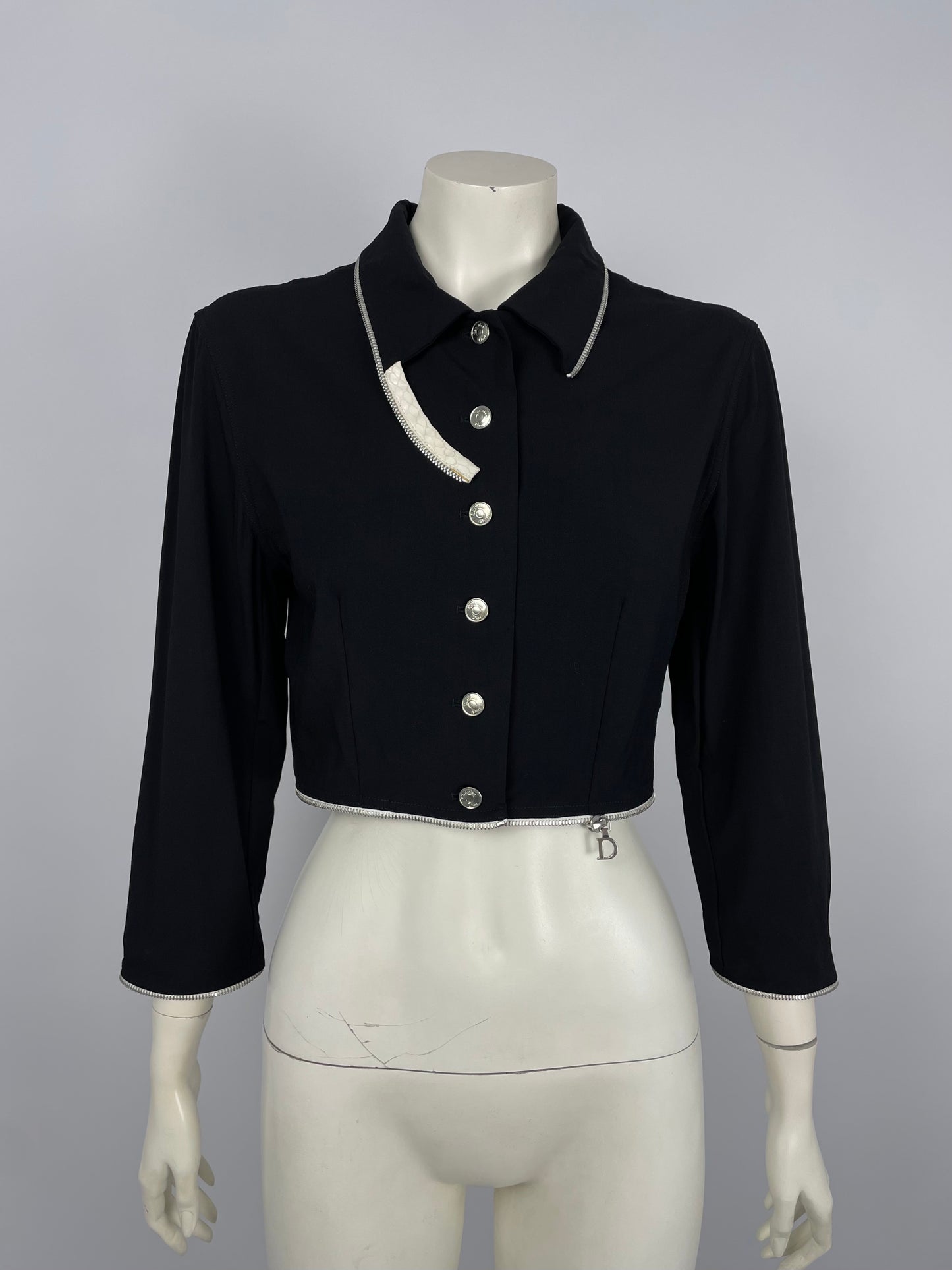 Dior by John Galliano S/S 2001 cropped zipper jacket.