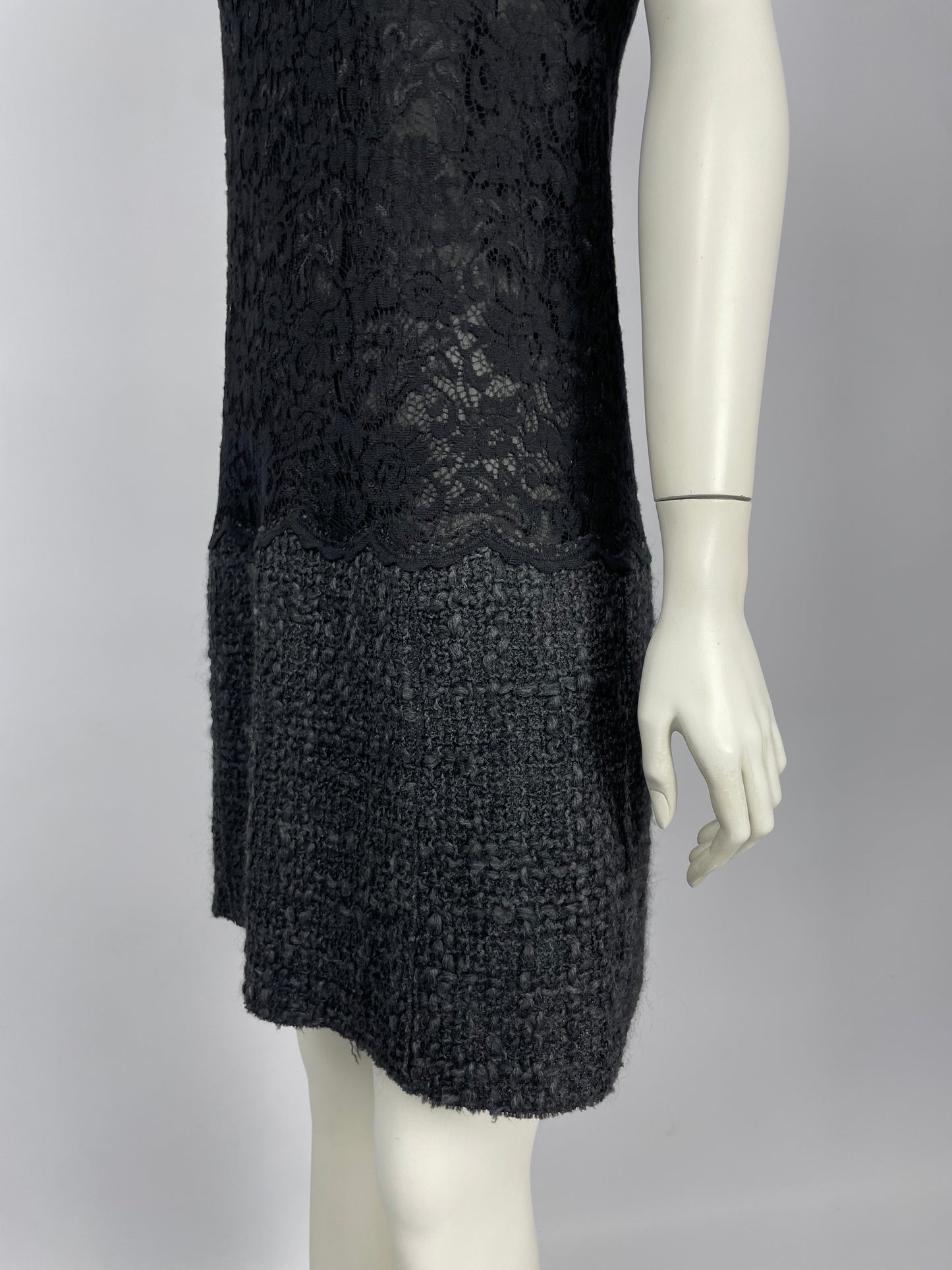 Dolce & Gabbana Lace & Tweed Dress
