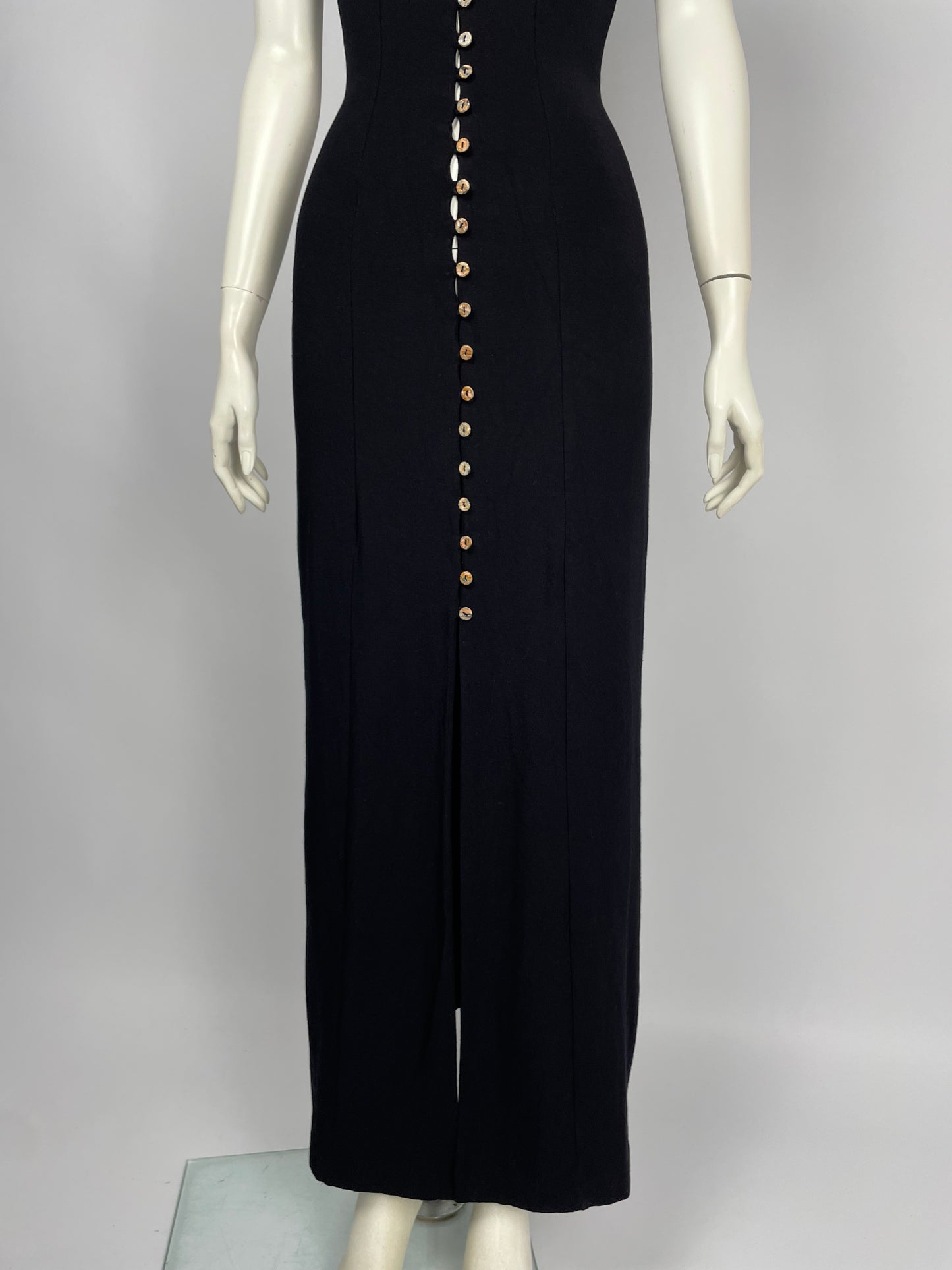 Plein Sud F/W 1993 knit button up maxi dress.