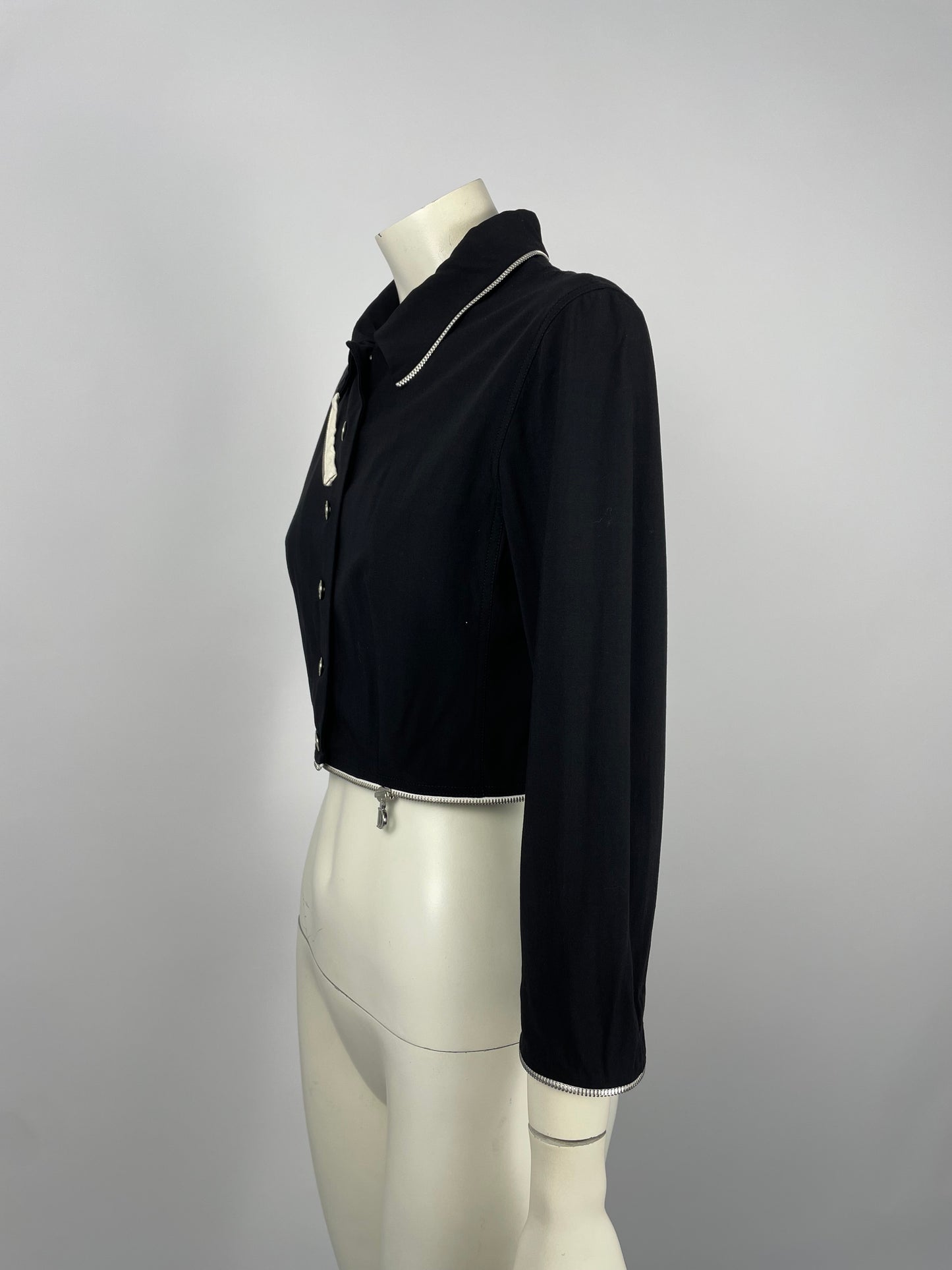 Dior by John Galliano S/S 2001 cropped zipper jacket.