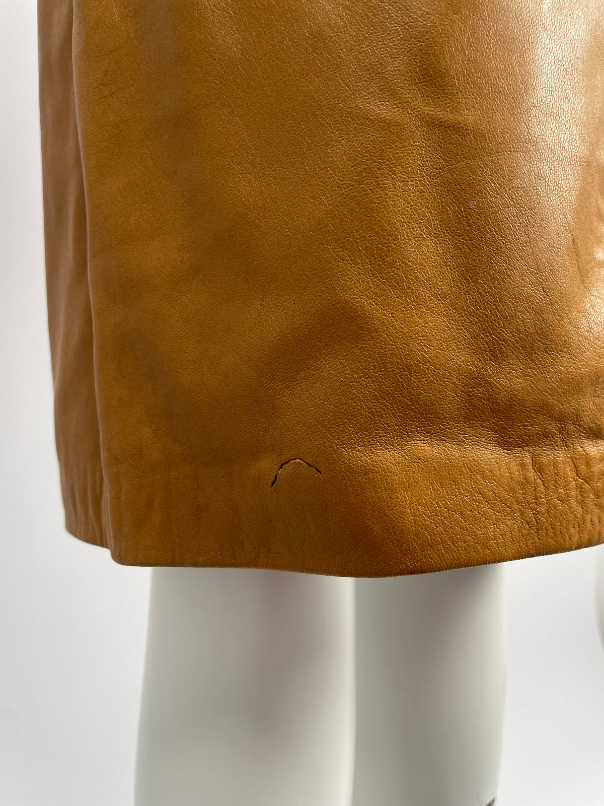 Claude Montana 1980's Ideal Cuirs leather skirt
