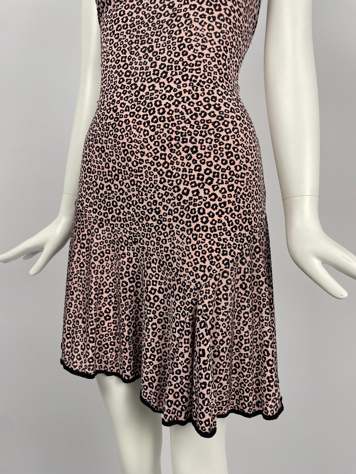 Blumarine 2000's Pink cheetah mini dress