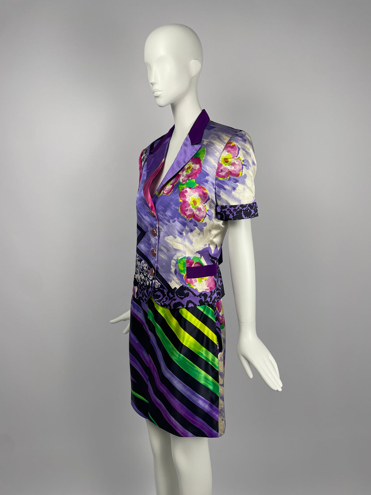 Gianni Versace S/S 1990 Printed suit