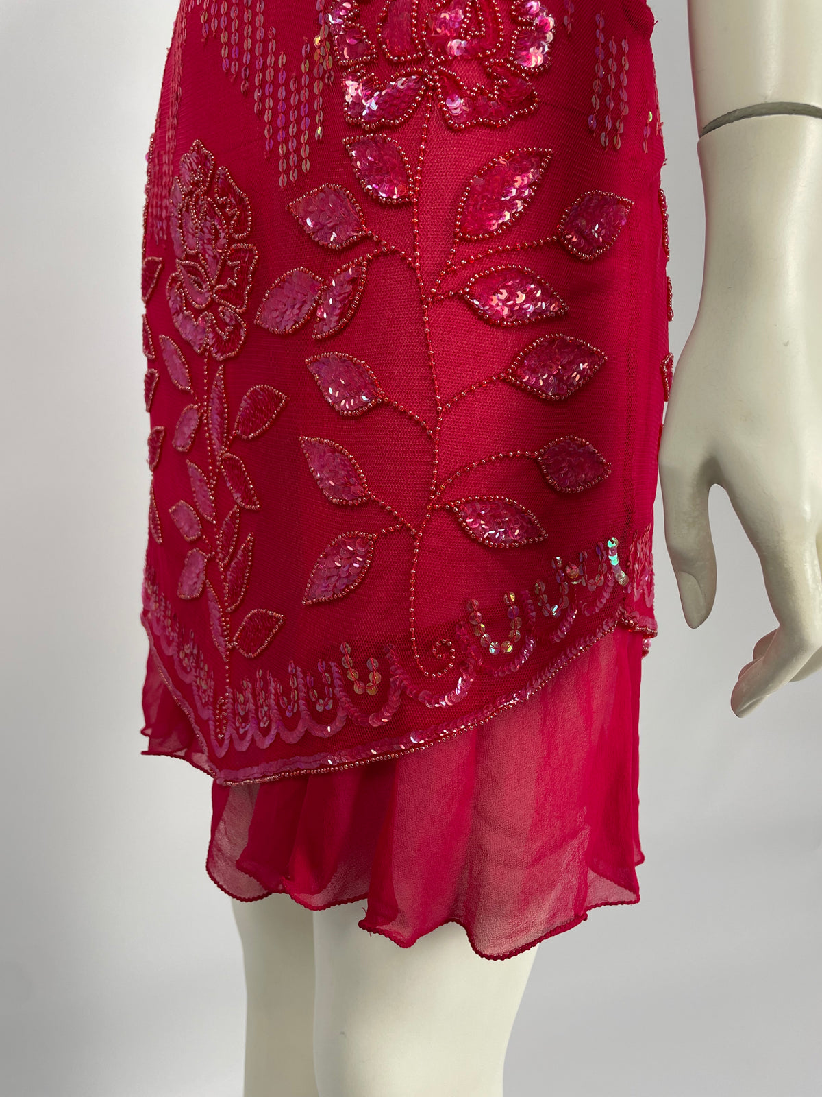 Blumarine 1990’s Red stones and sequins dress.