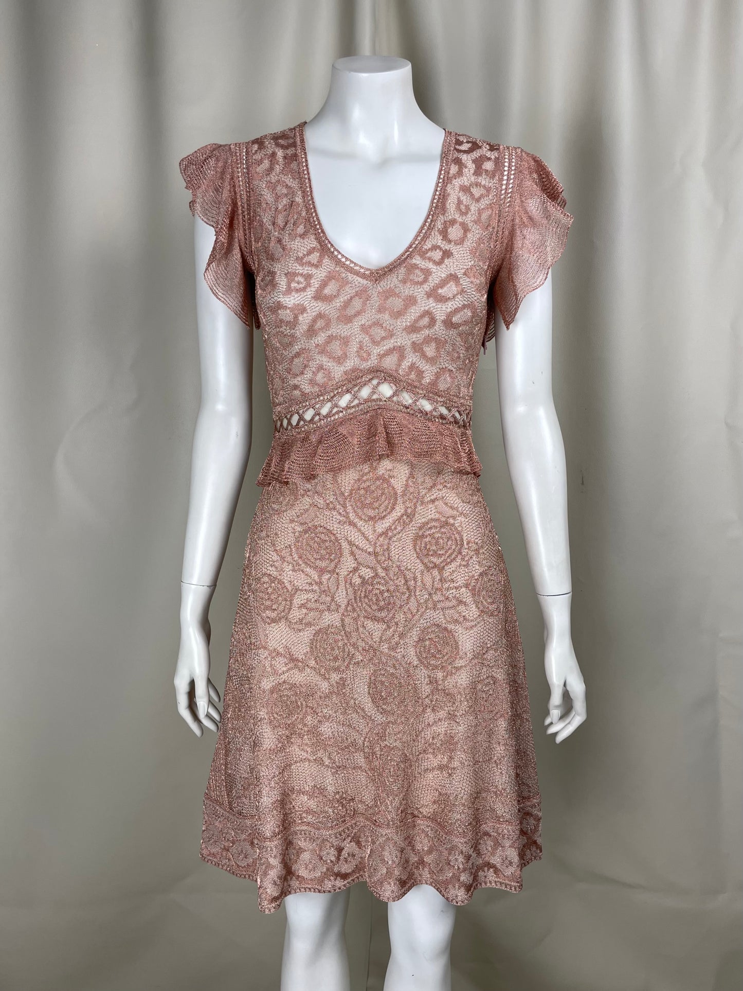 Roberto Cavalli 2000’s Pink Lace Dress (S)