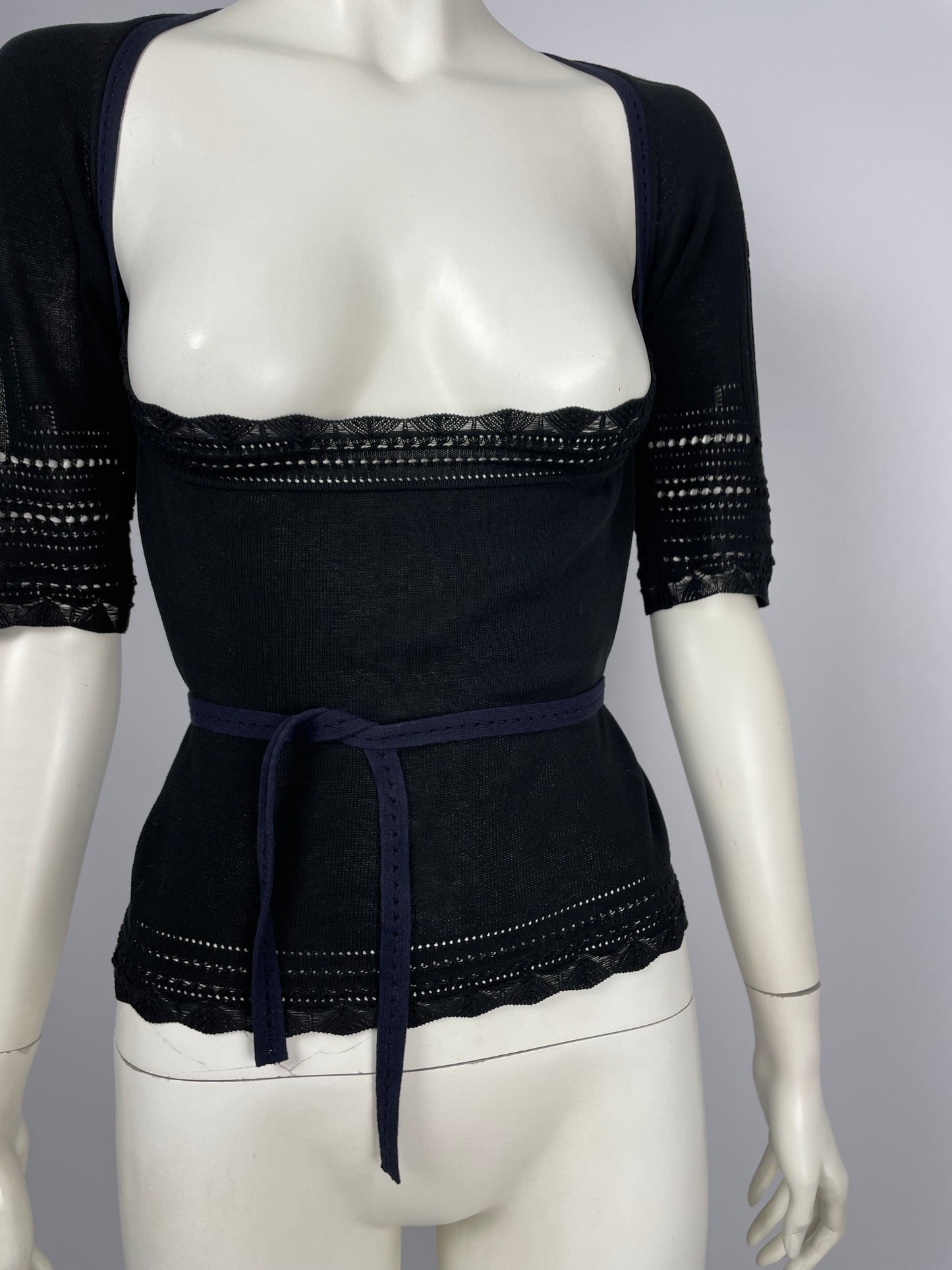 Dior by John Galliano S/S 2000 bondage knit top.