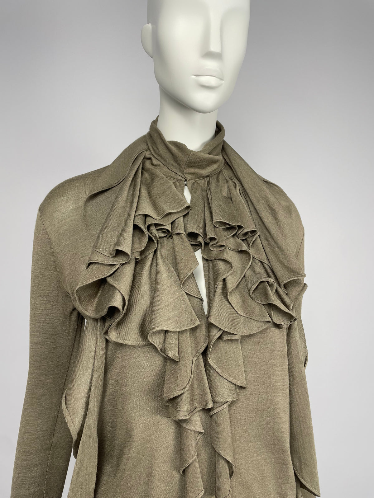 Ralph Lauren 2000's silk ruffle blouse